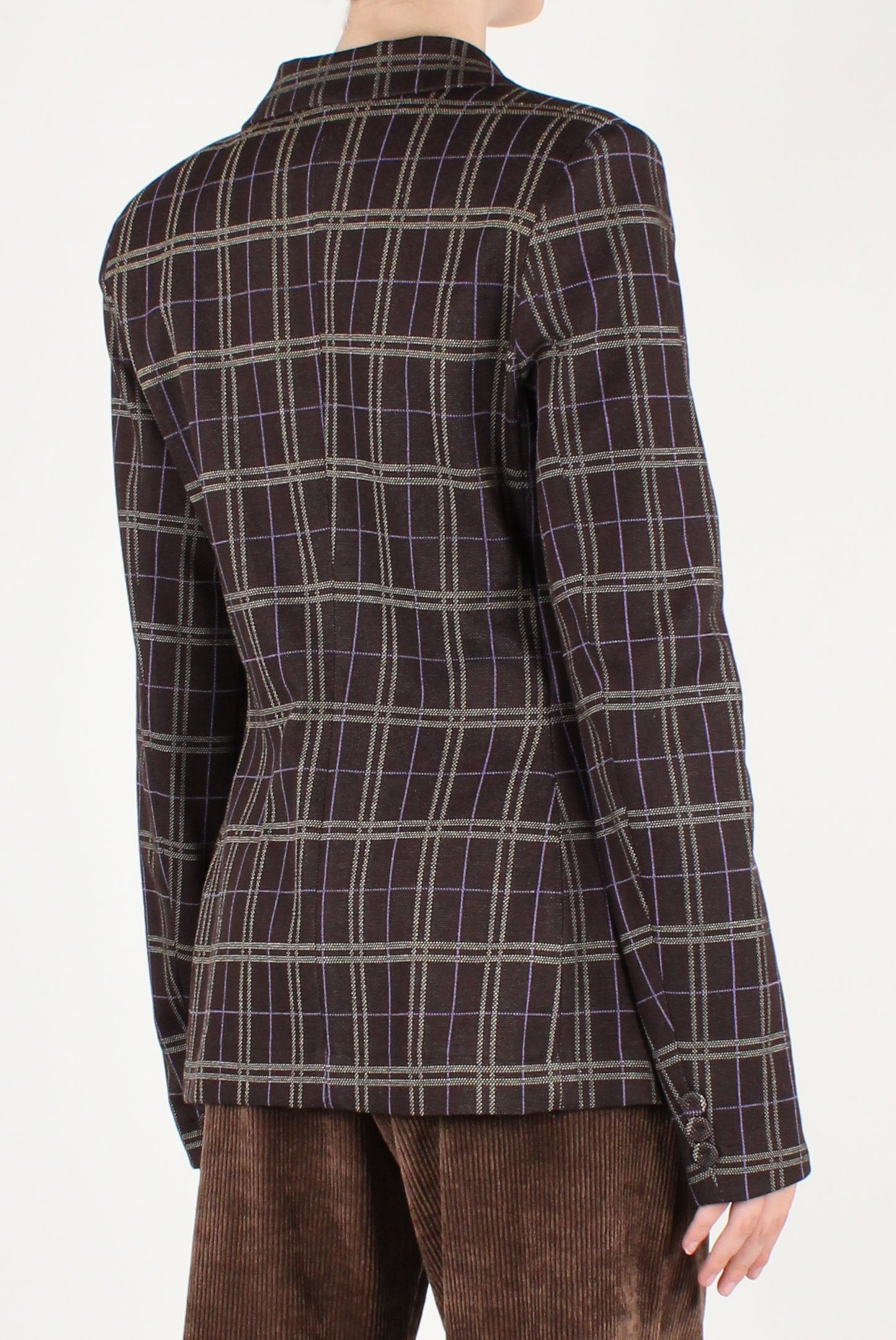 Blazer Monopetto Fantasia a Quadri