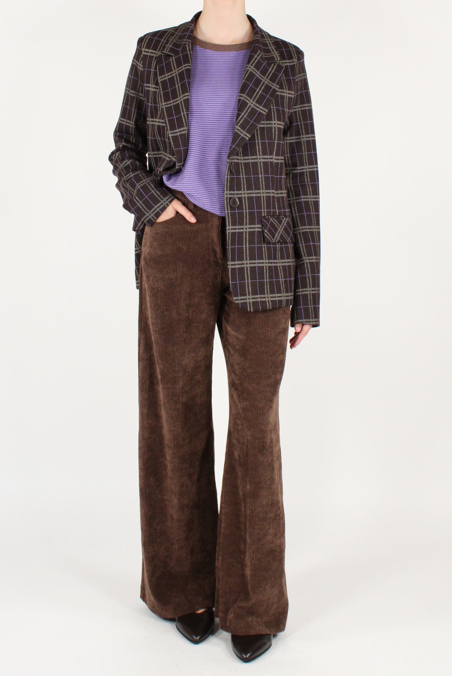 Blazer Monopetto Fantasia a Quadri