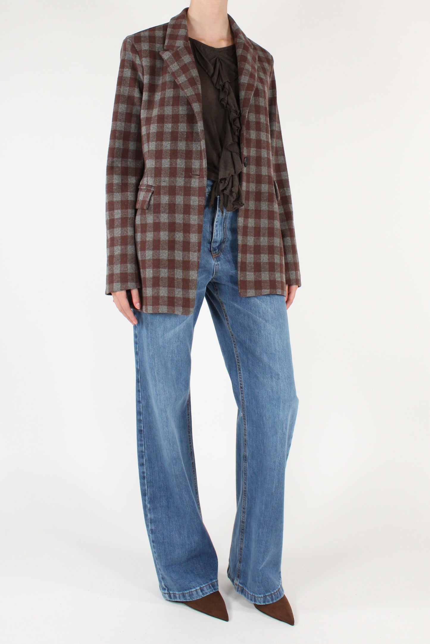Blazer Monopetto a Quadri