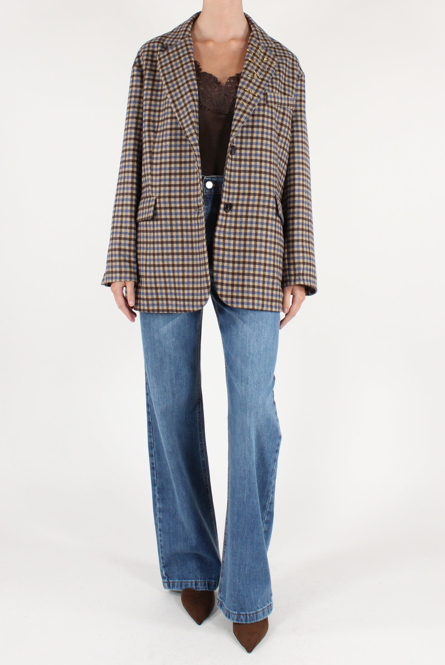 Blazer Monopetto a Quadretti