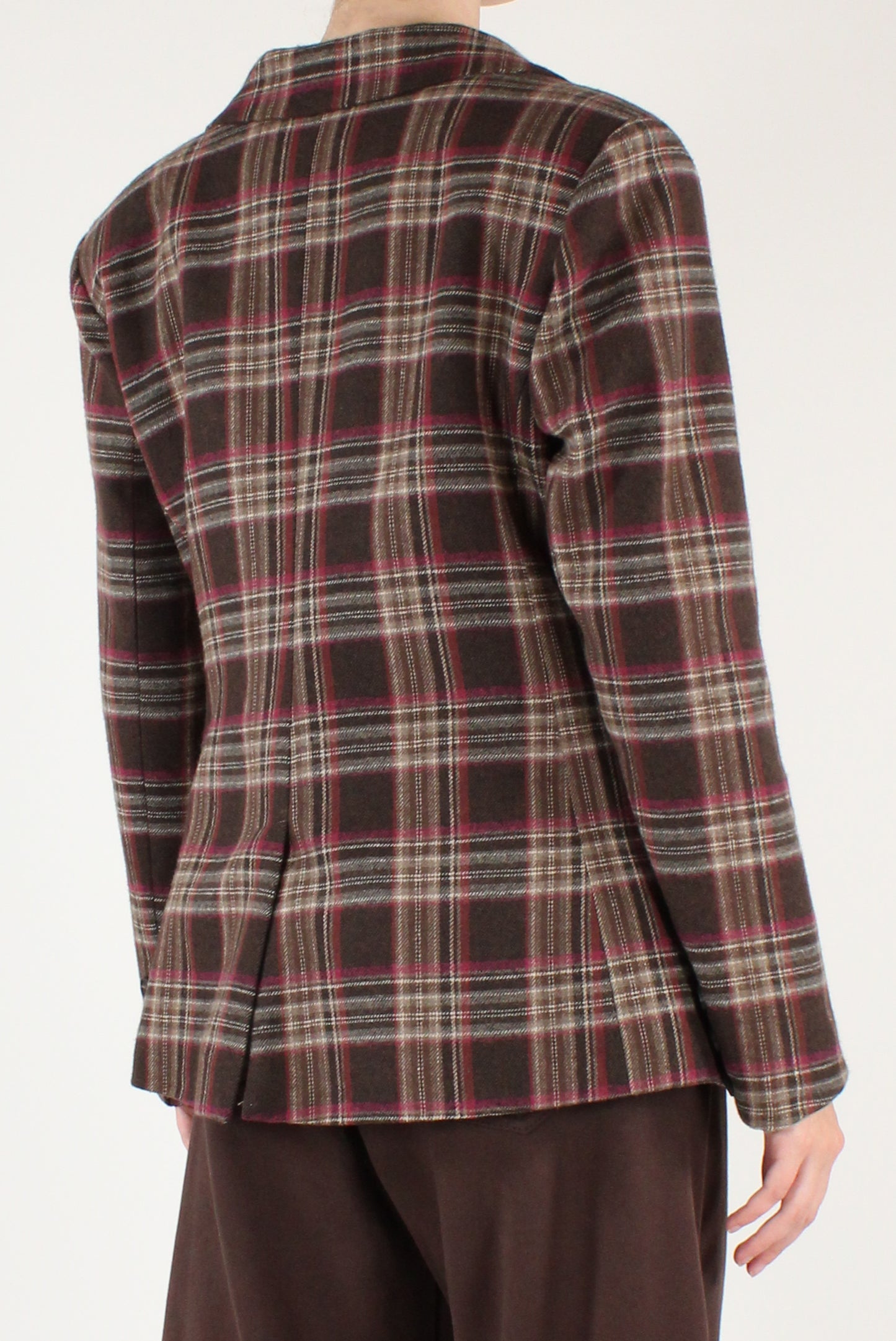 Giacca Monopetto Stampa Tartan