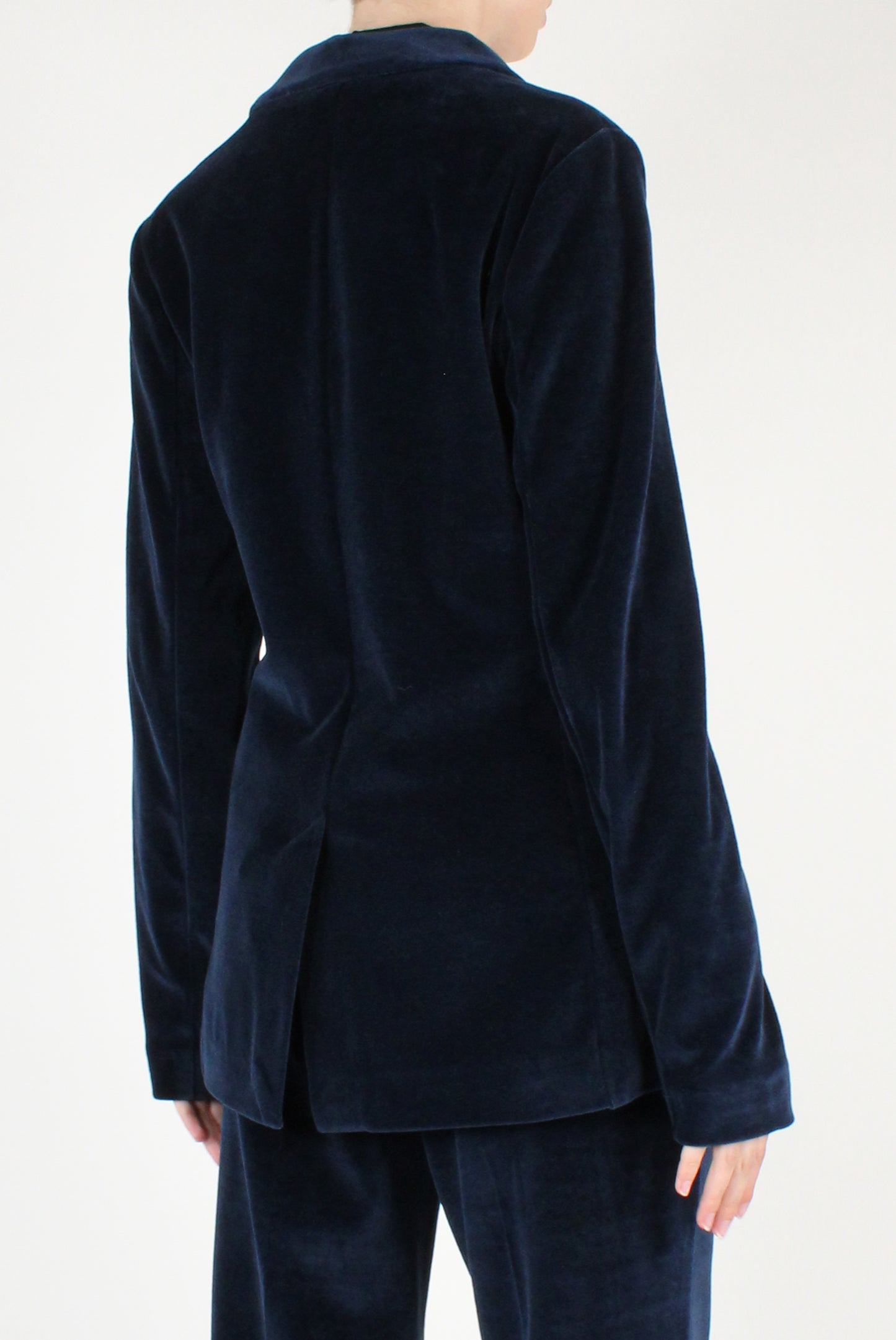 Blazer Doppiopetto in Velluto Liscio