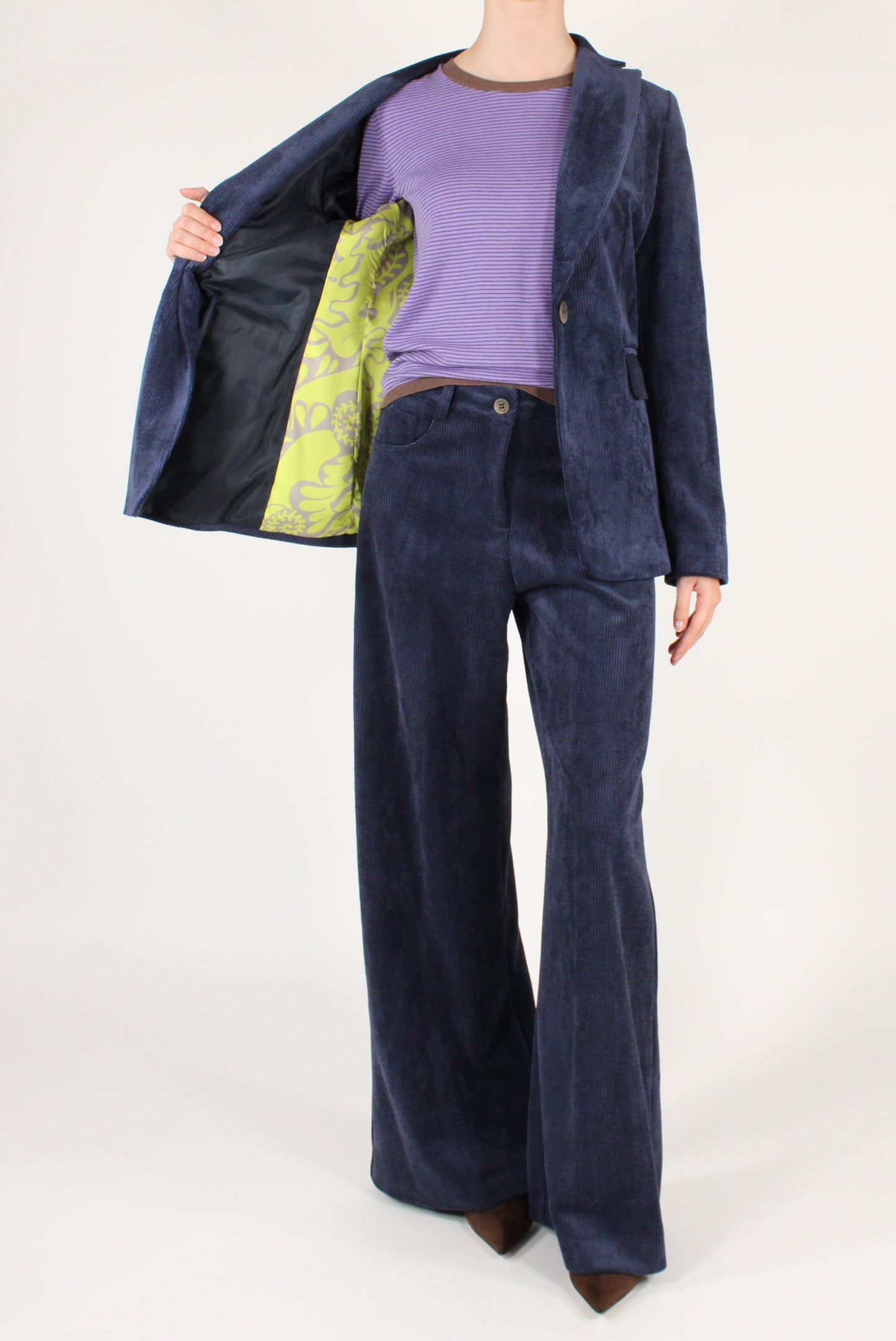 Single-Breasted Corduroy Blazer