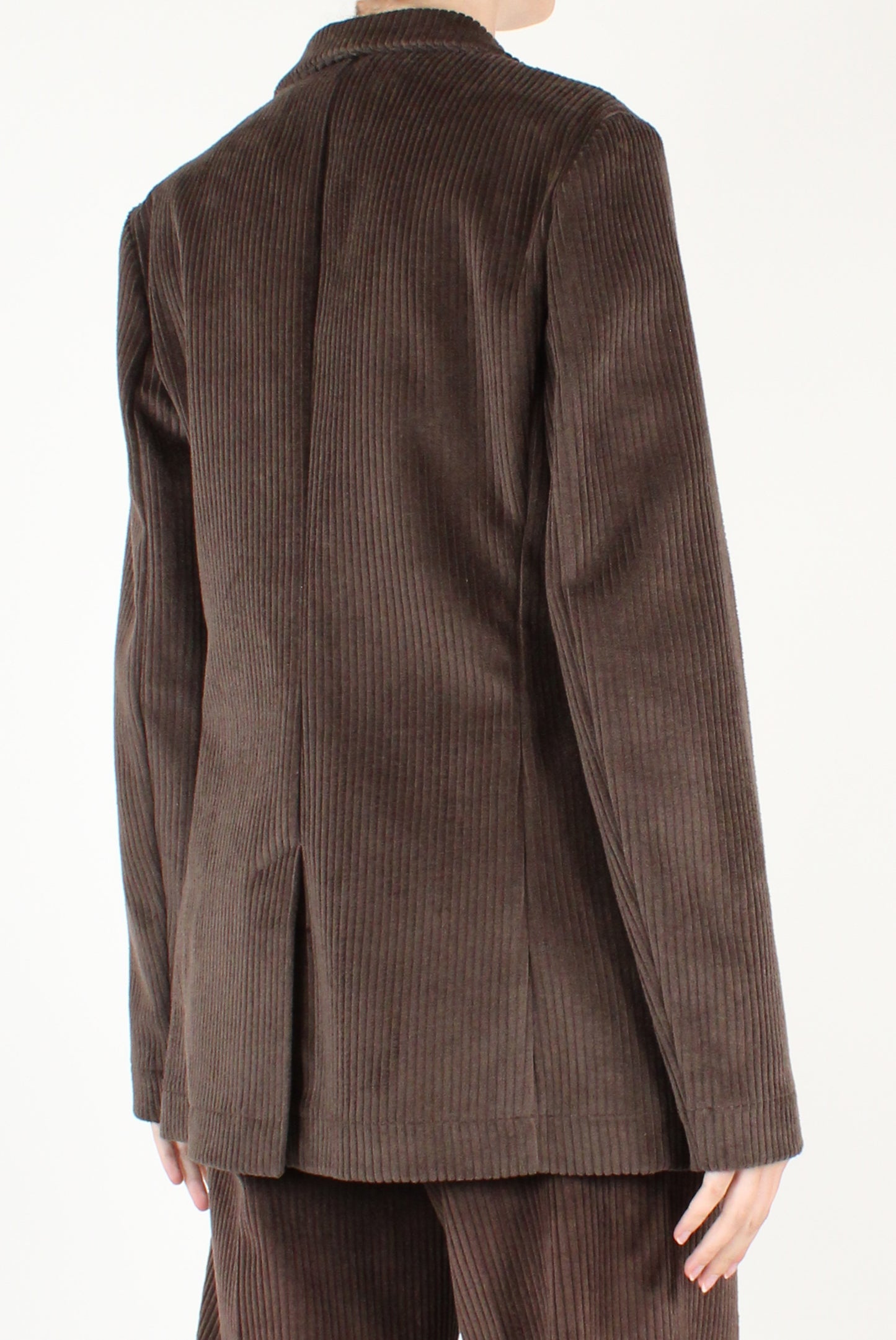 Blazer Monopetto in Velluto a Costa Larga