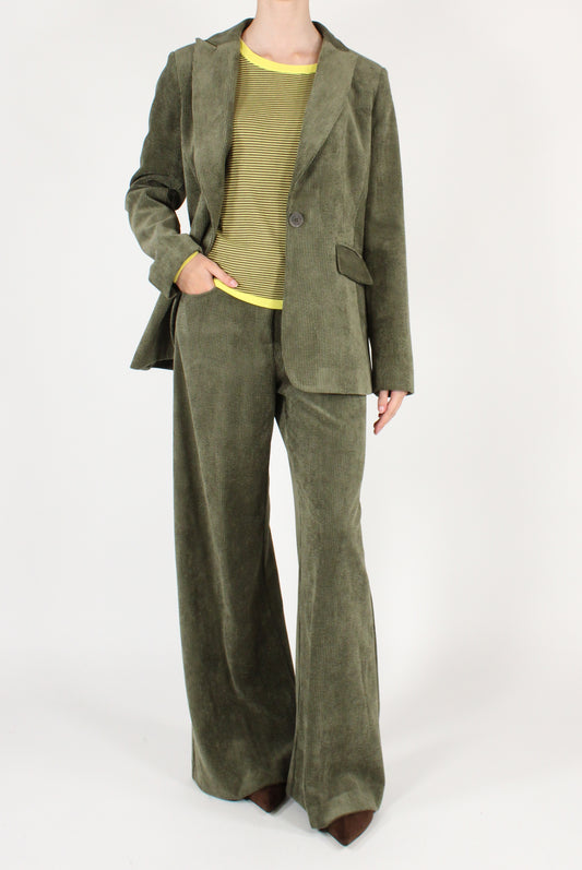 Pantaloni a Palazzo in Velluto a Coste