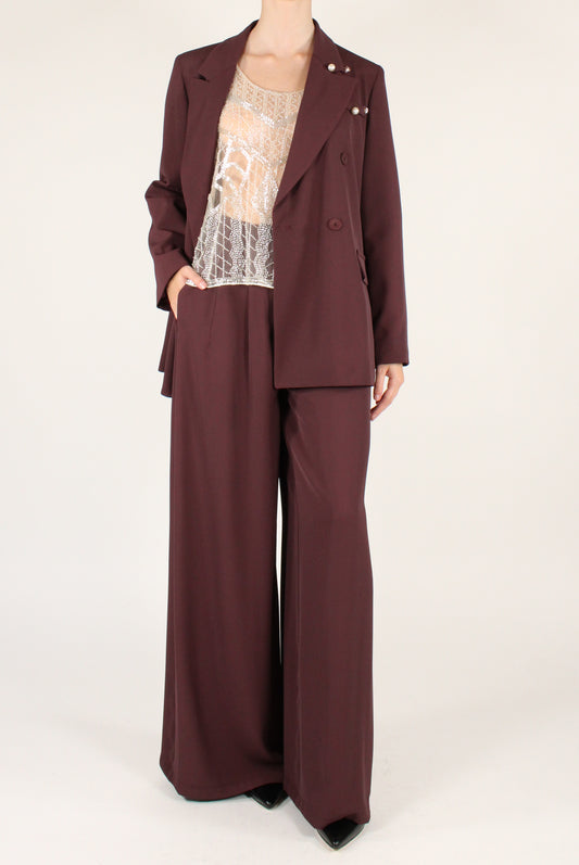 Pantaloni a Palazzo con Pinces