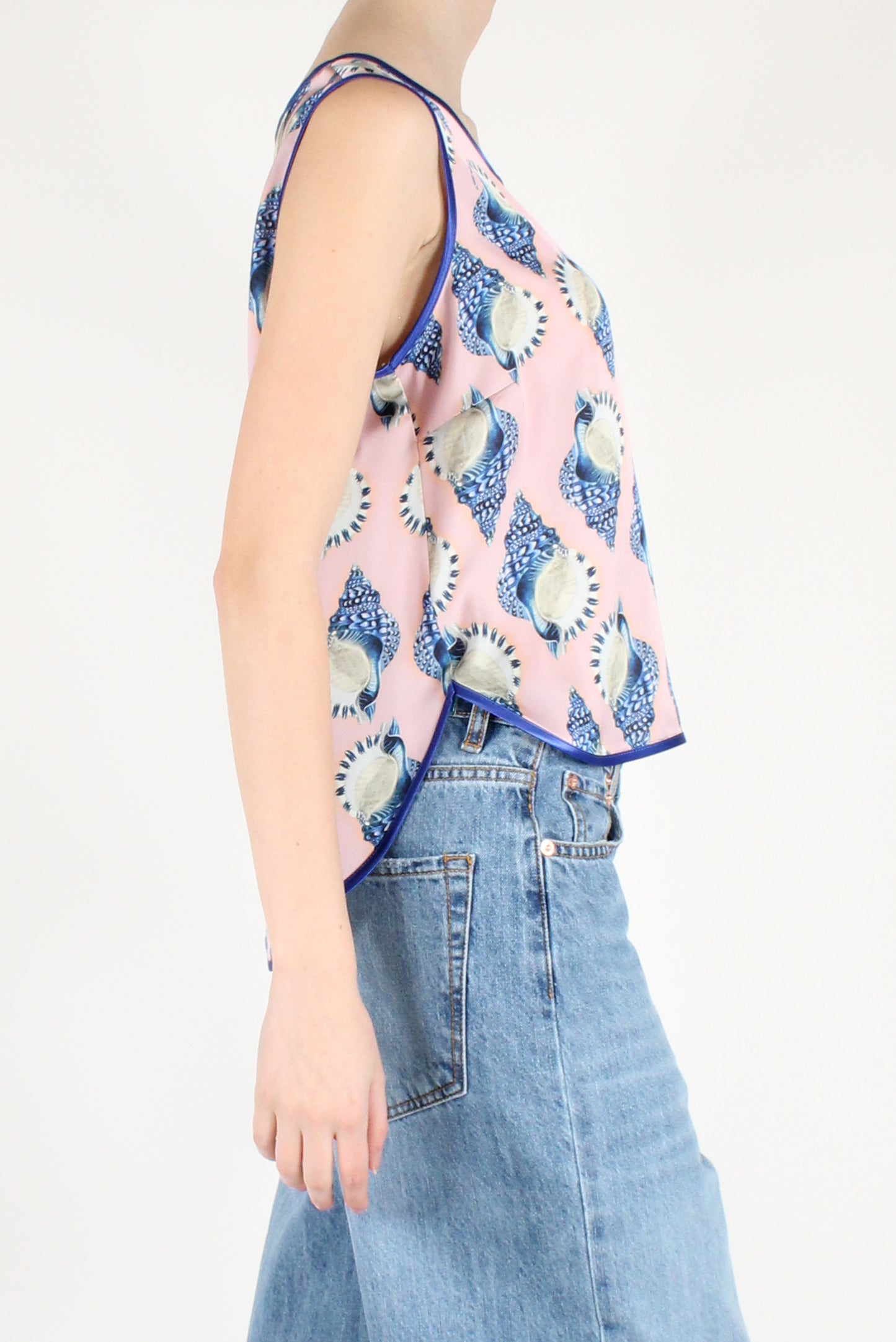 Blusa Over Stampa Conchiglie