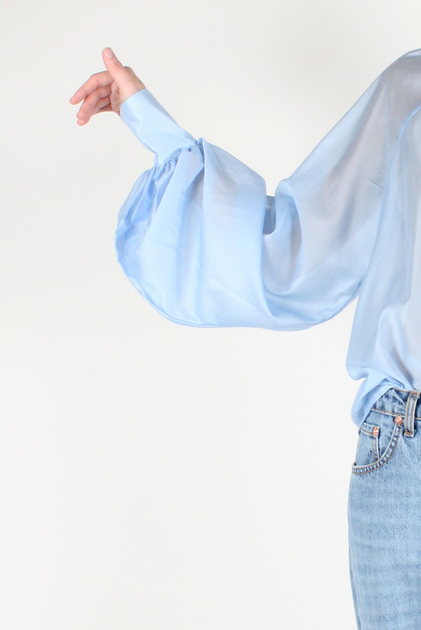 Blusa Over con Fiocco Tinta Unita