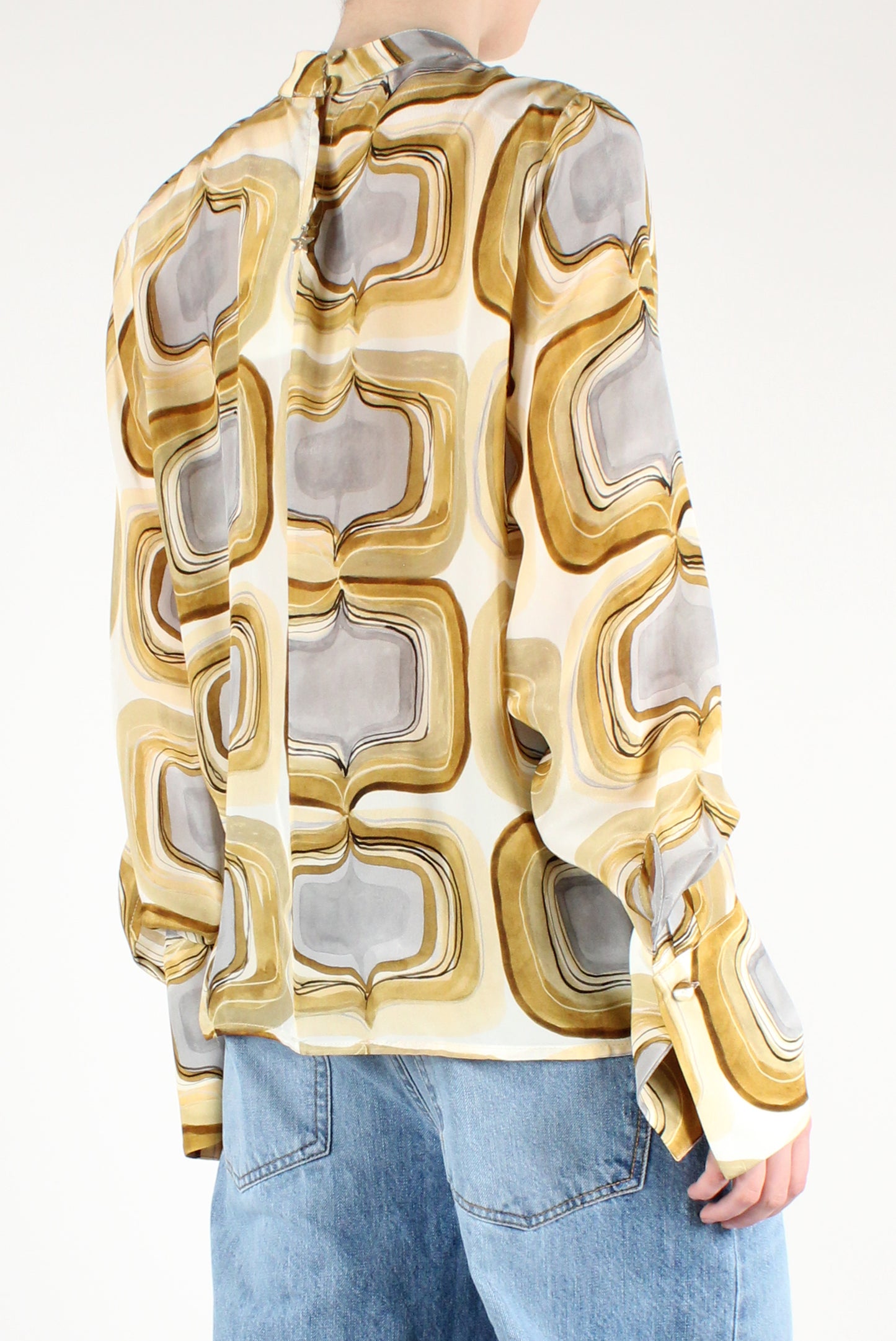 Geometric Pattern Over Blouse
