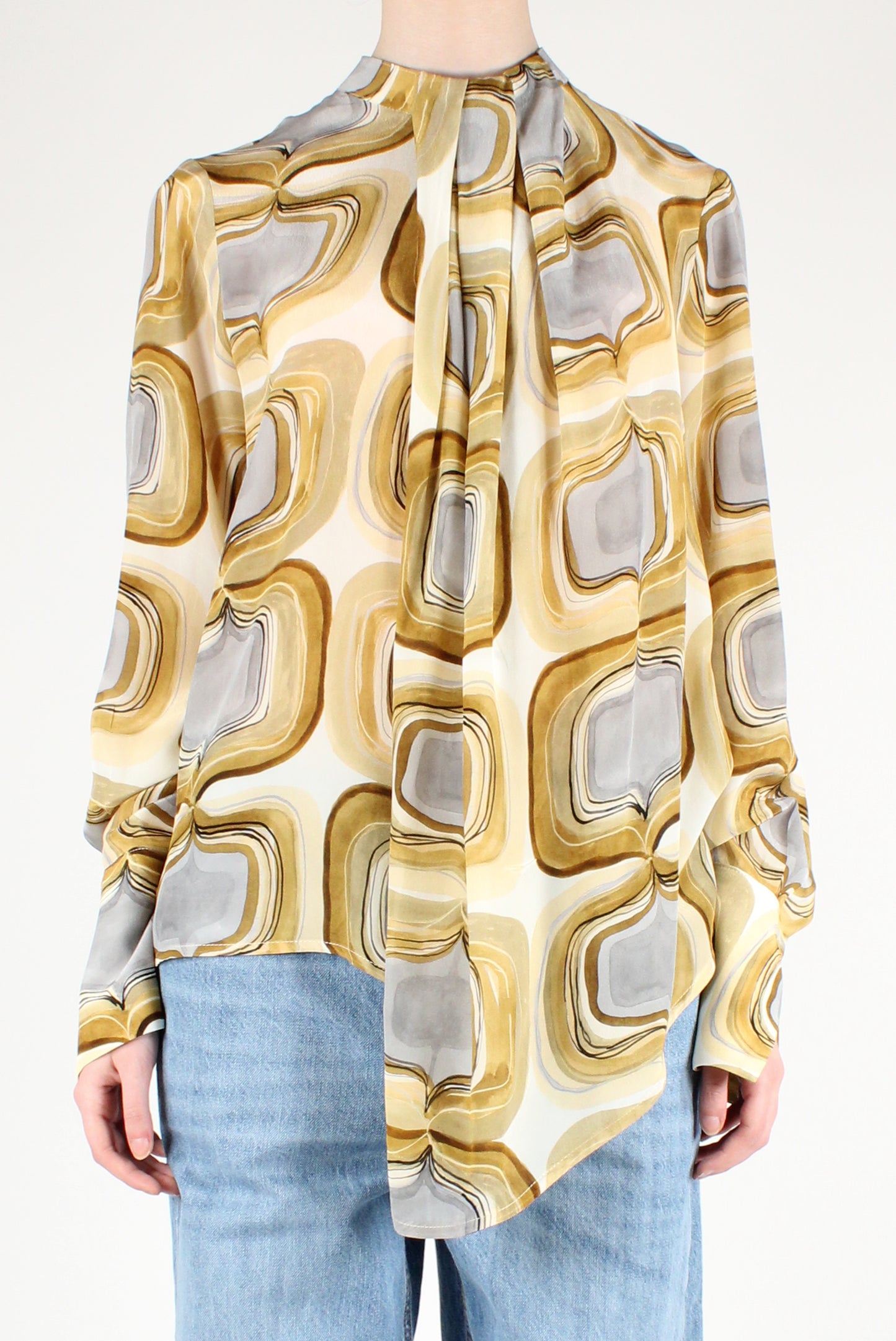 Geometric Pattern Over Blouse