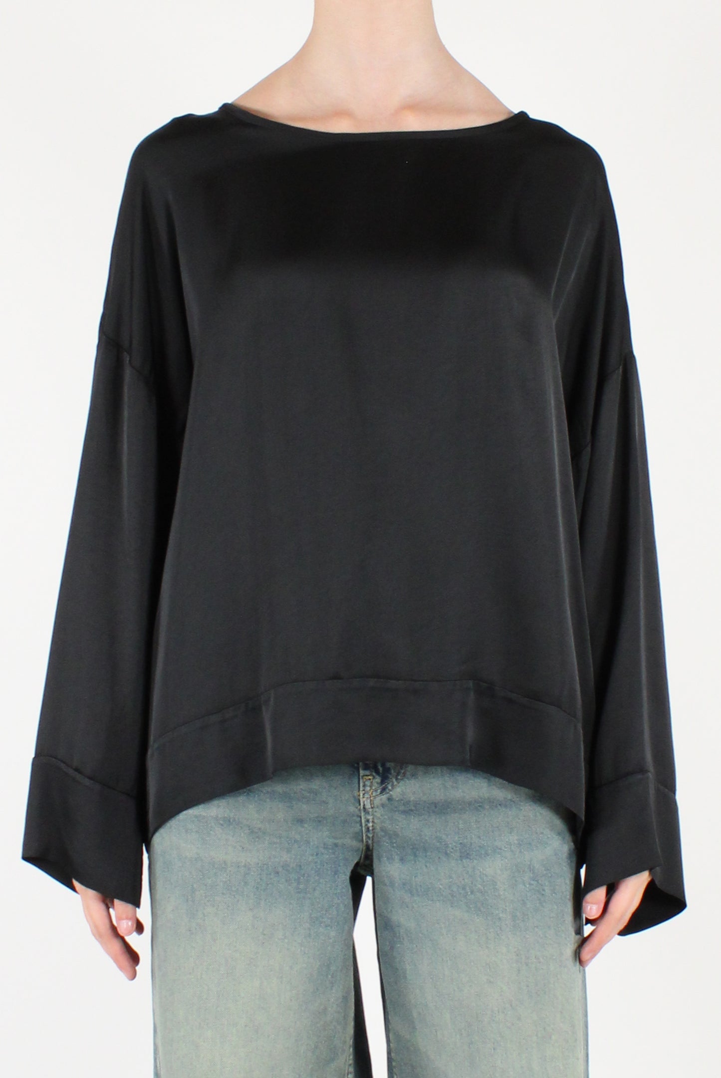 Blusa Scollo a Barca in Viscosa