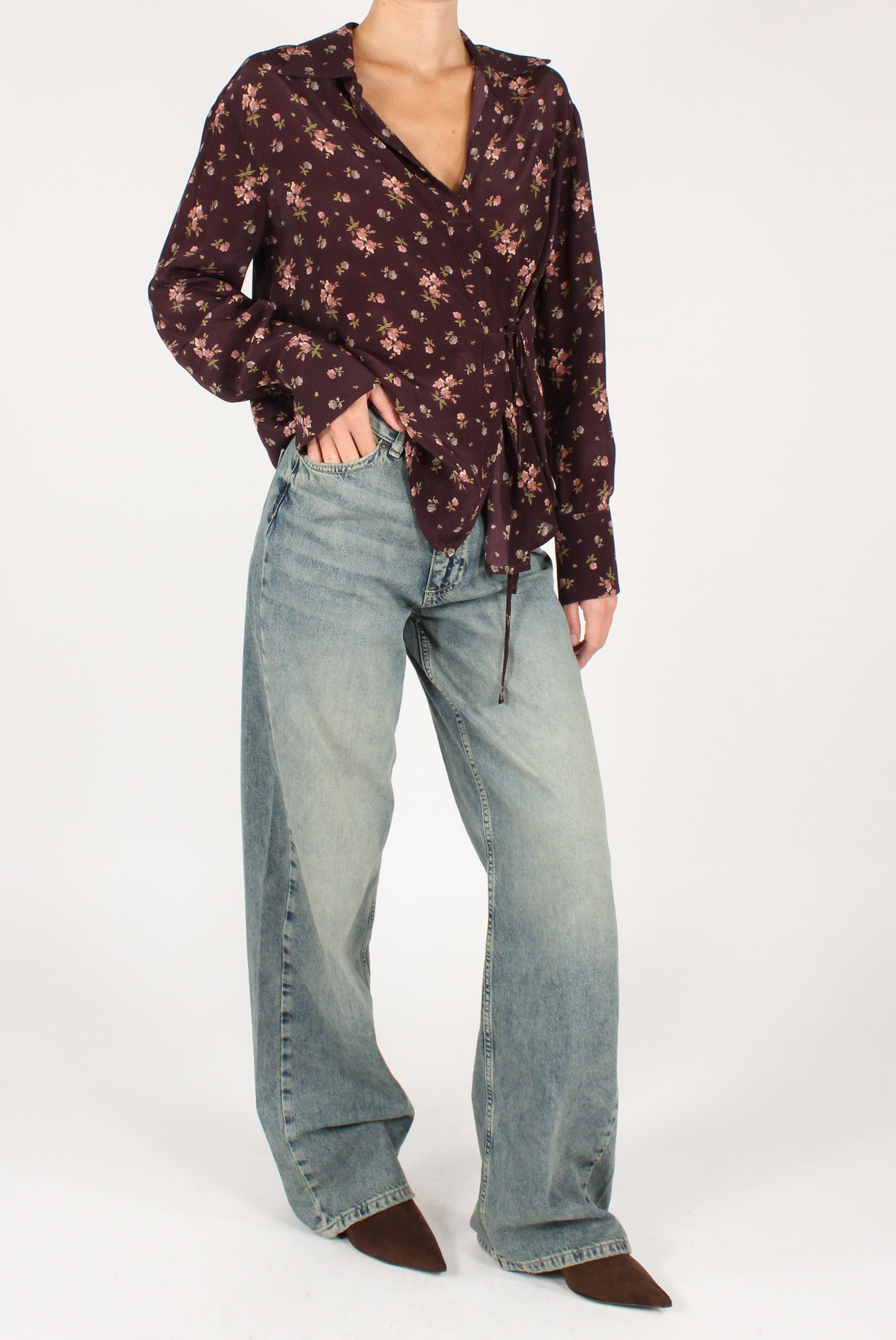 Blusa Floreale in Viscosa