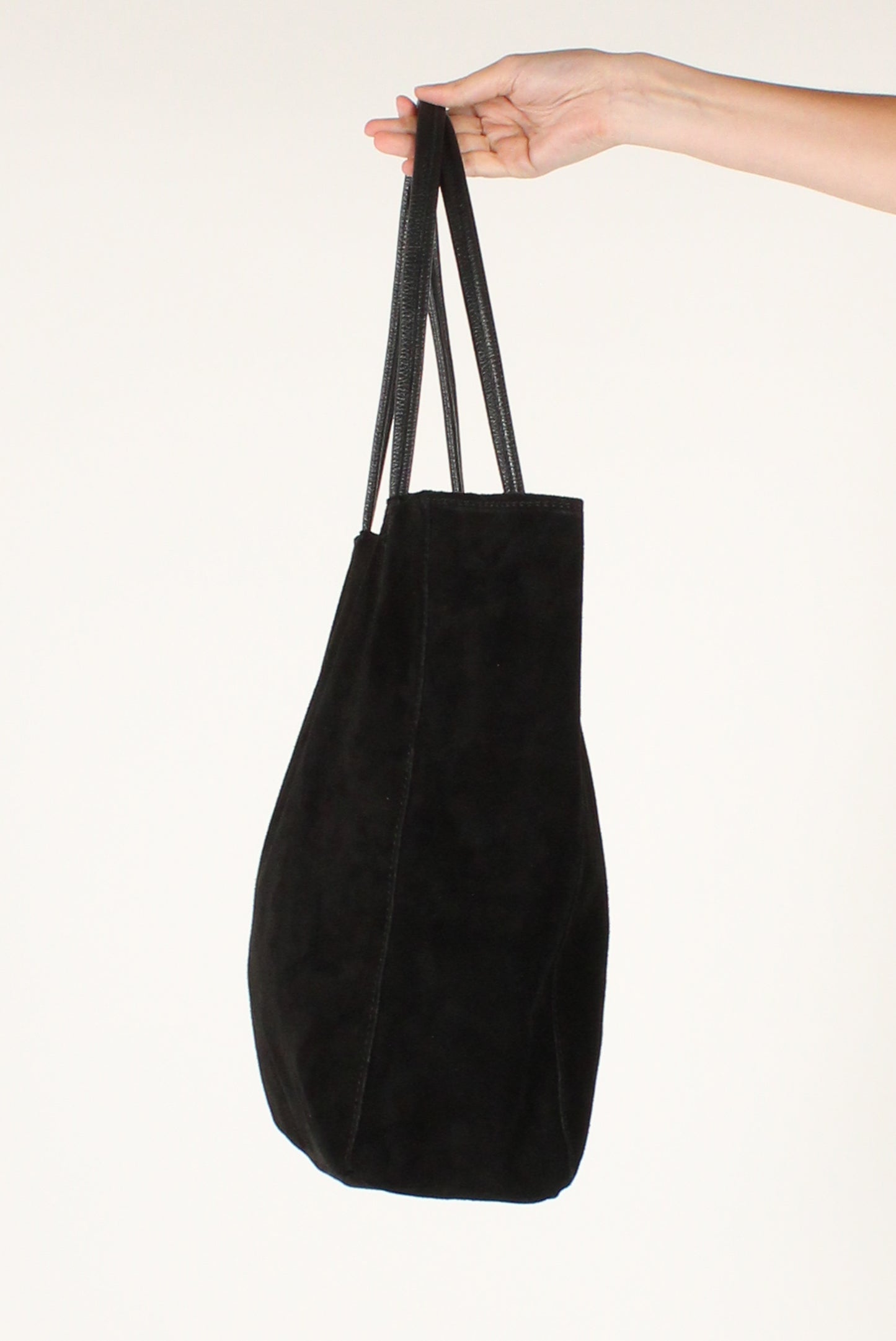 Borsa a Spalla in Pelle Scamosciata