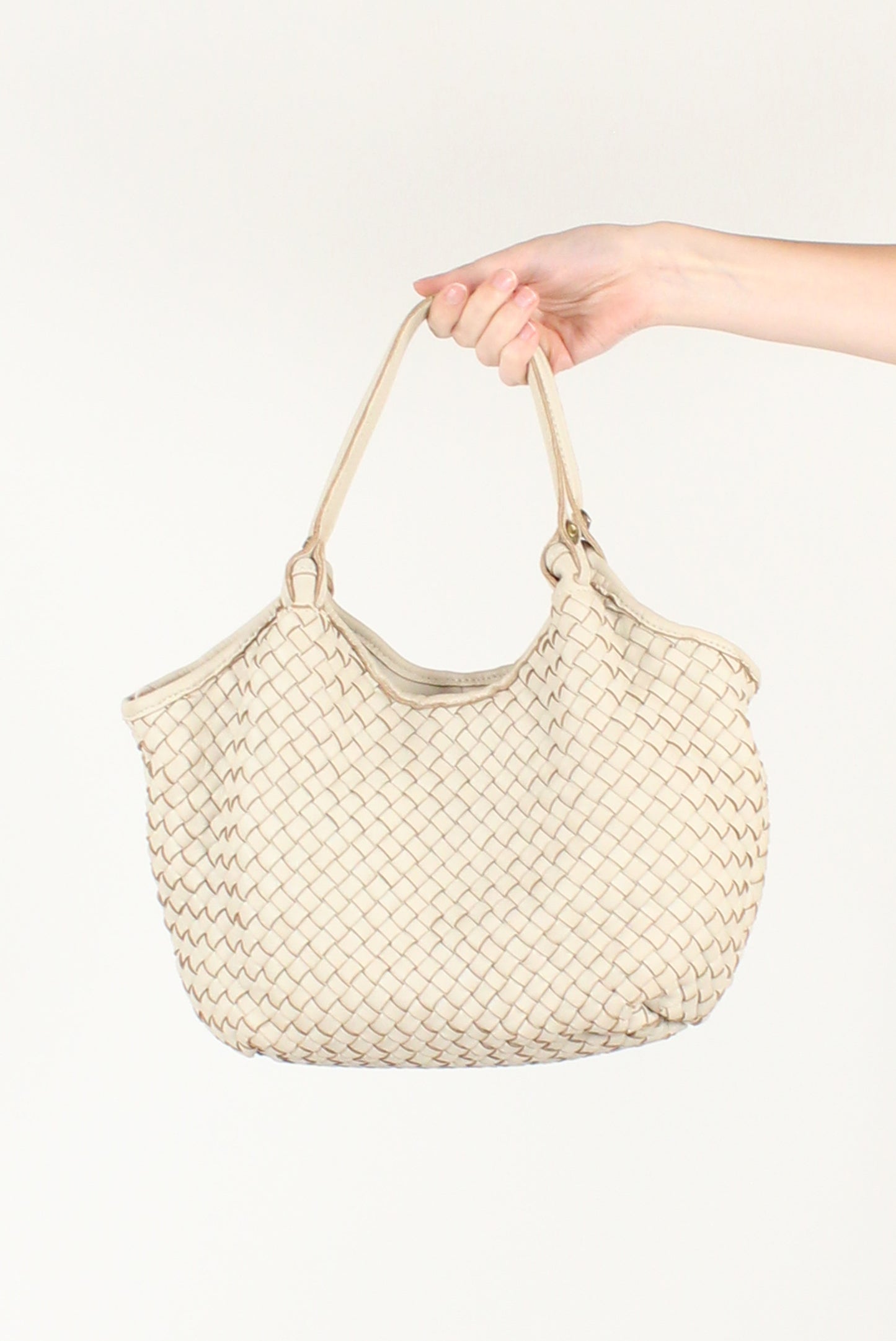 Borsa a Spalla in Pelle Intrecciata