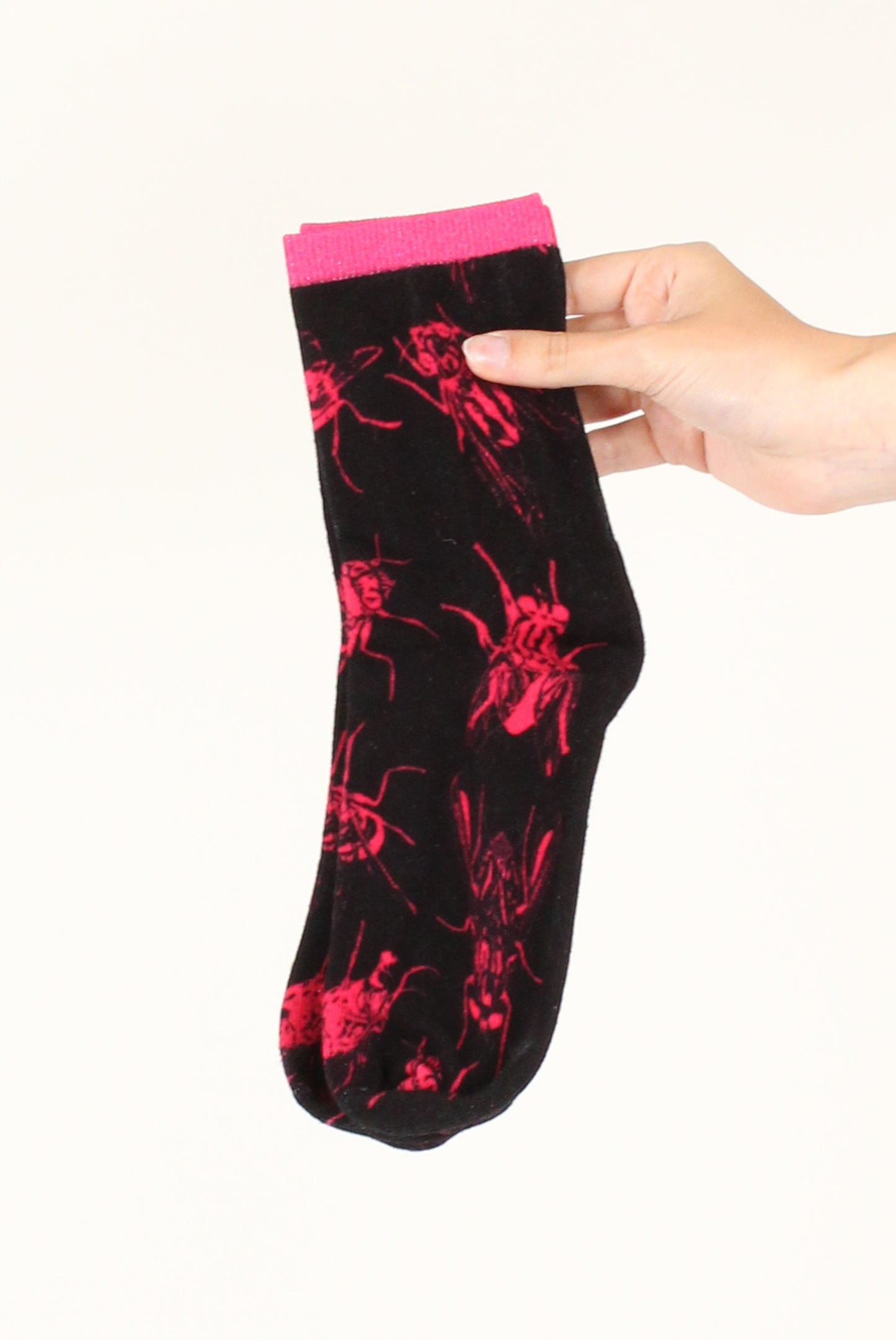Short Socks with Fly Print