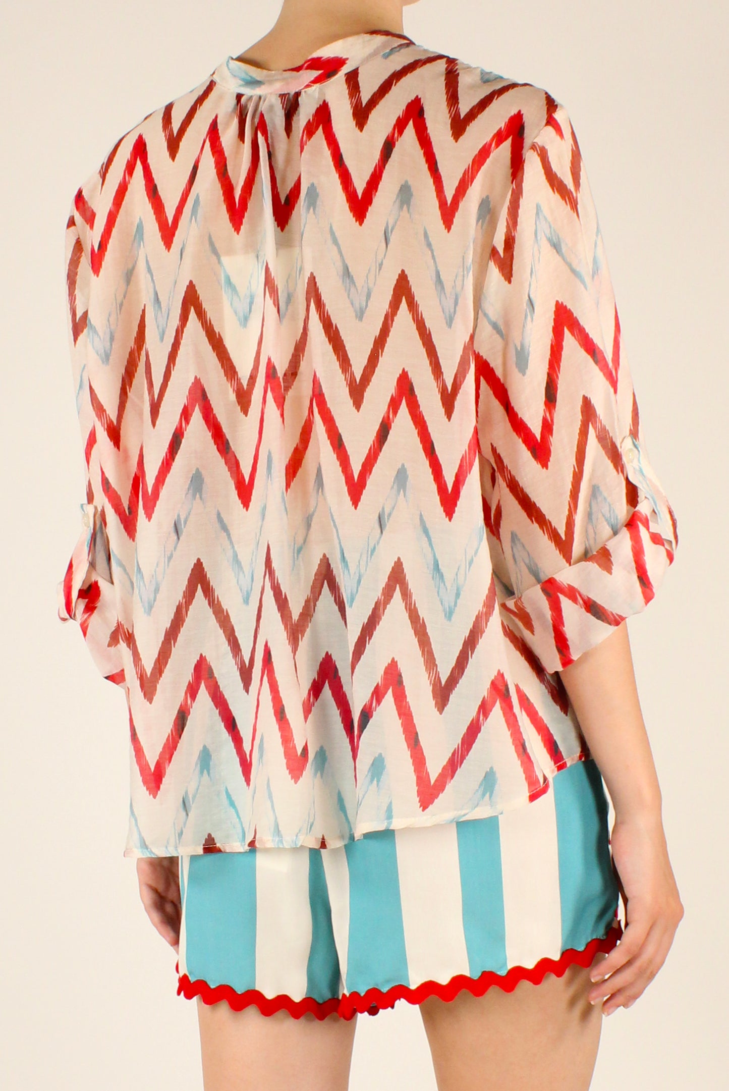Camicia Stampa Zig Zag Astratta