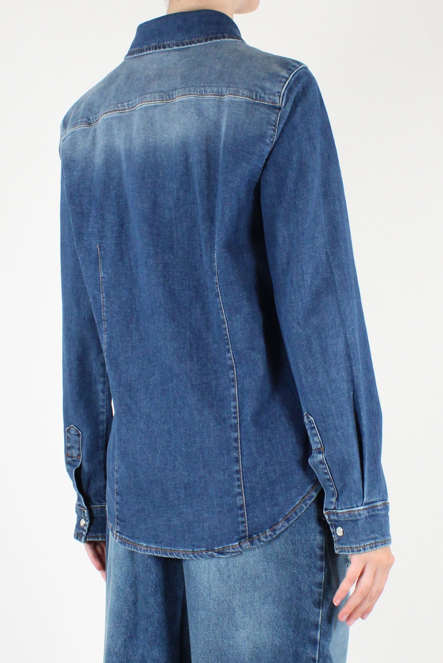 Camicia in Denim Effetto Slavato