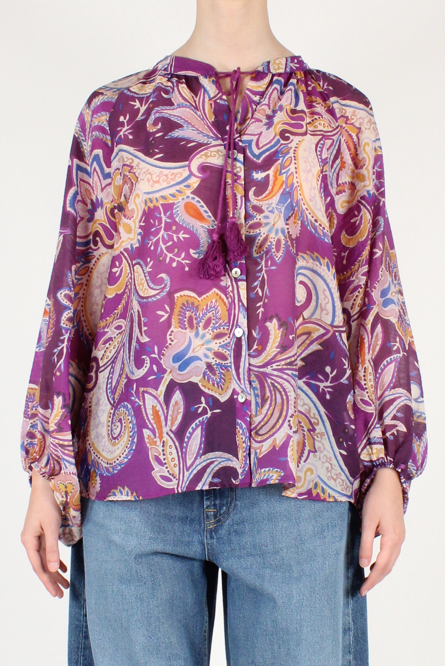Camicia Over Stampa Etnica