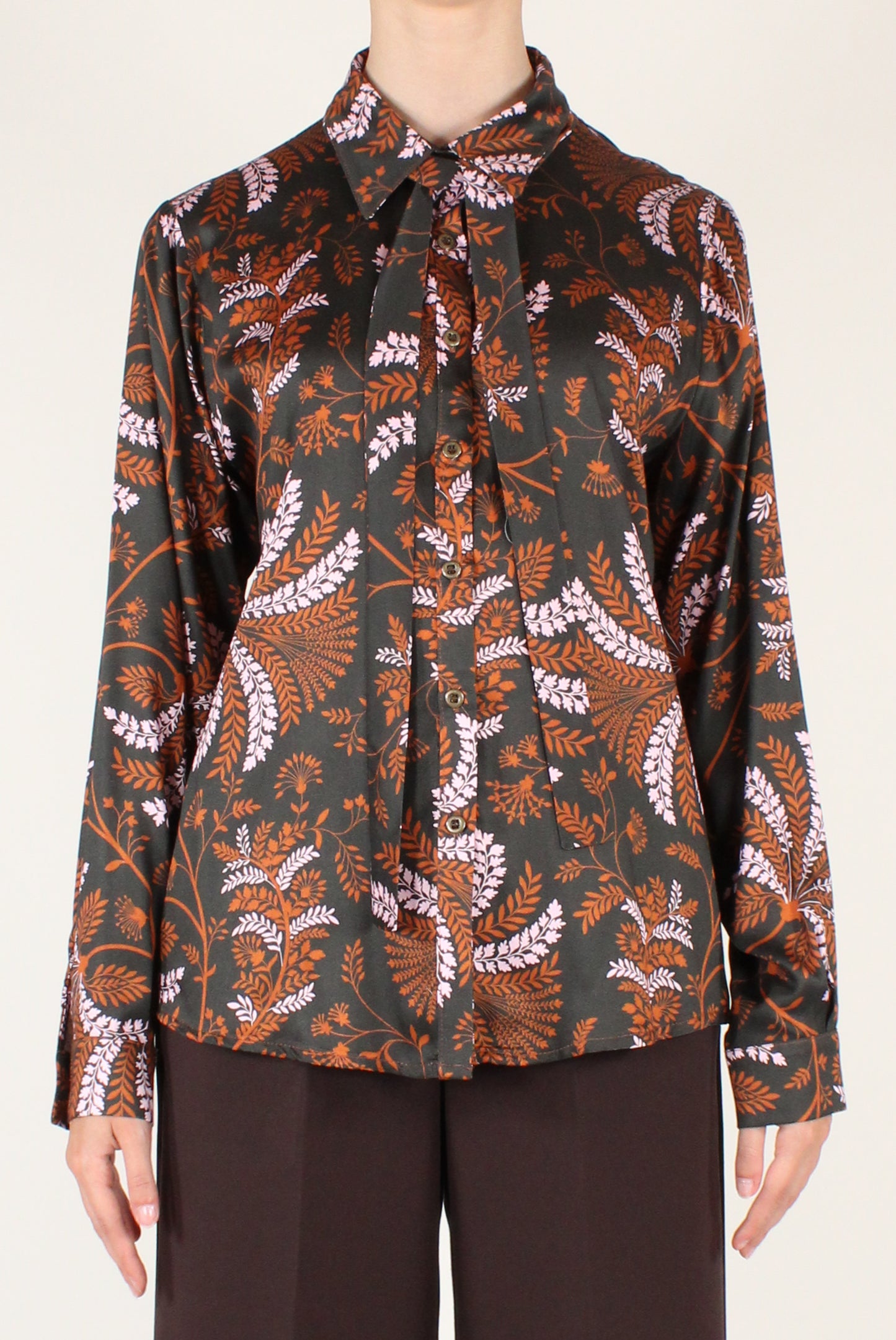 Camicia Stampa Floreale con Nastrino