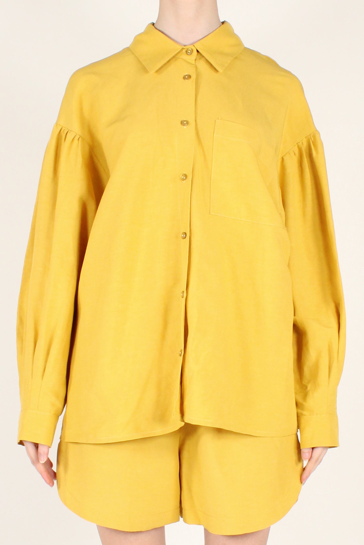 Camicia Over Misto Lino e Viscosa