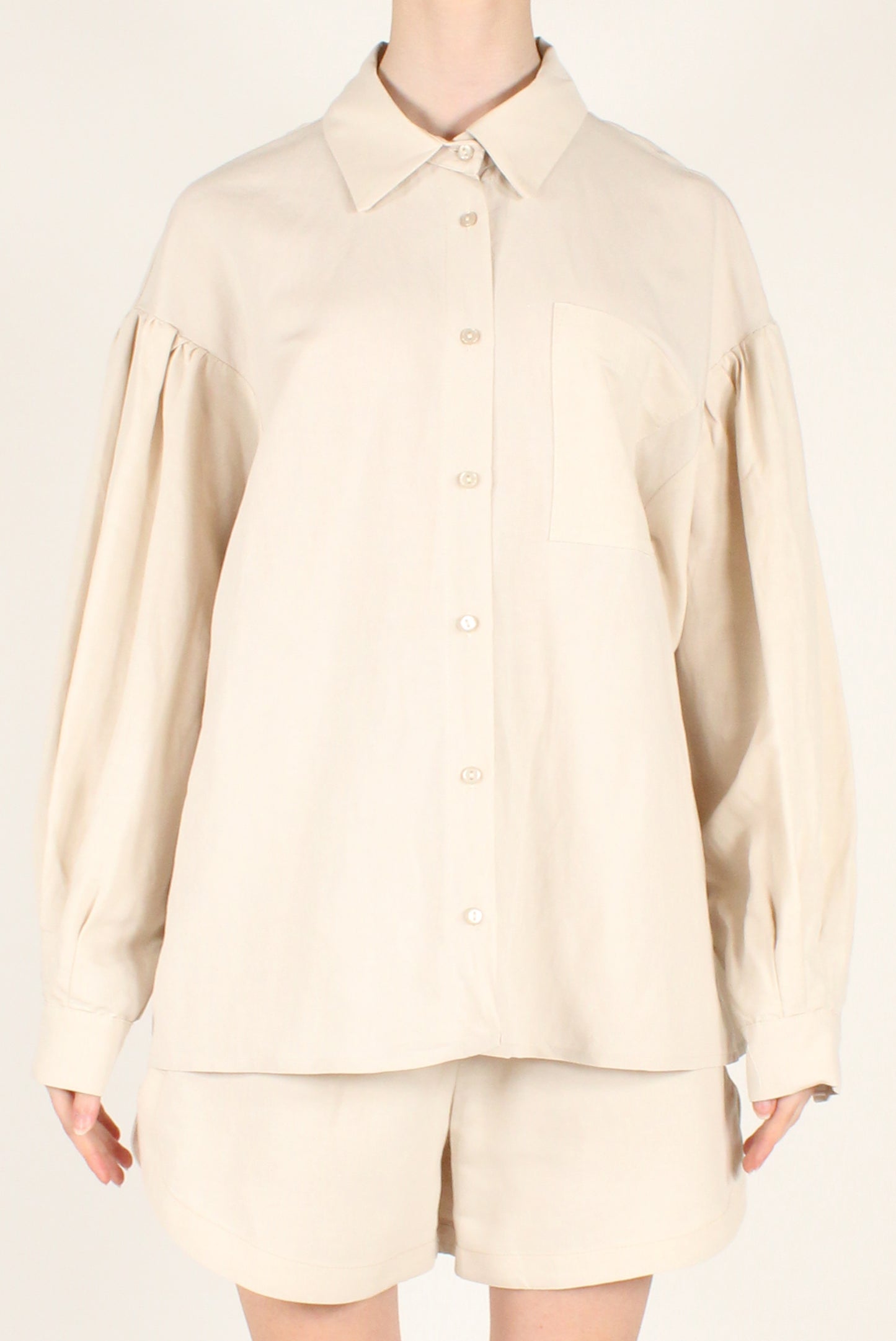 Camicia Over Misto Lino e Viscosa