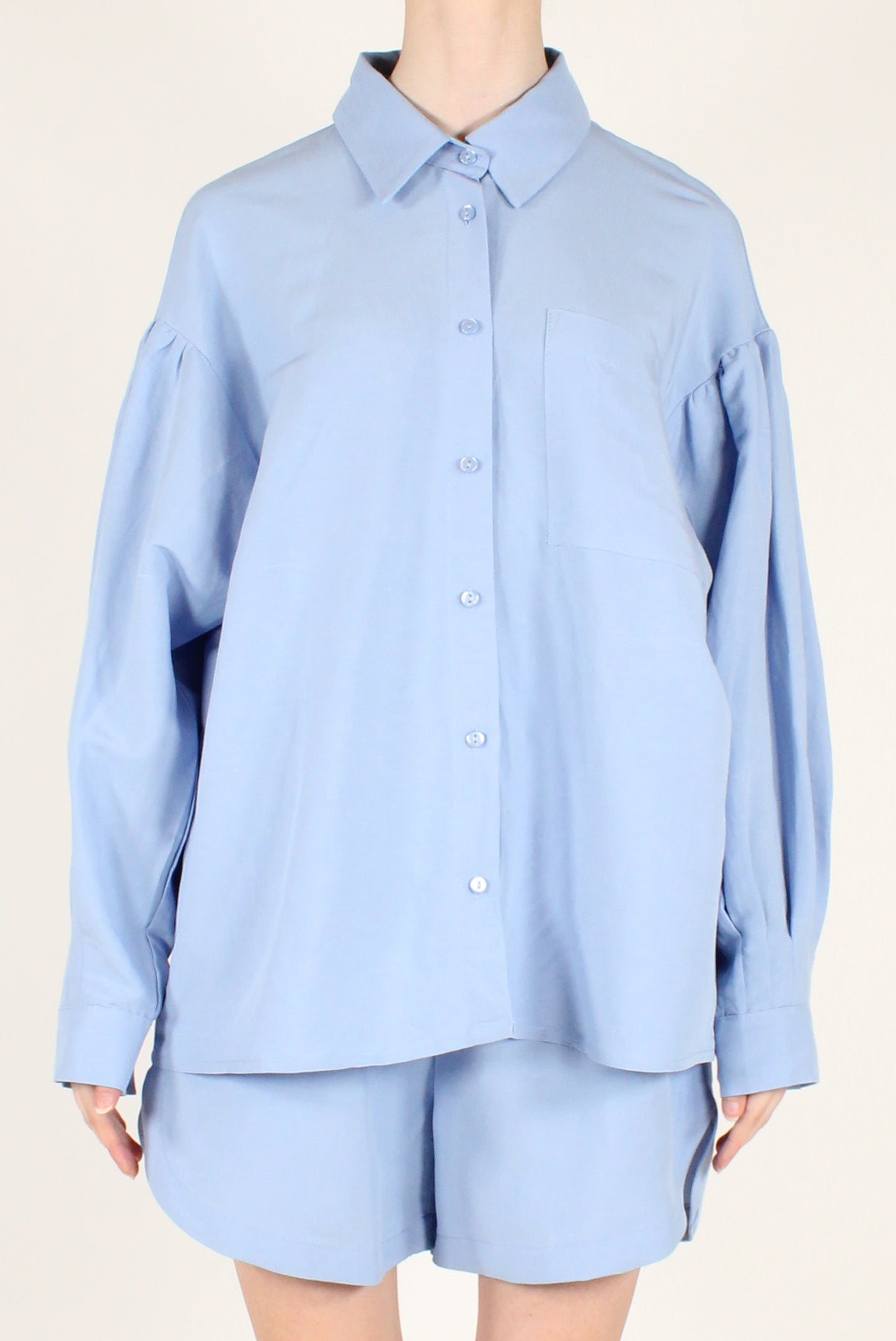 Camicia Over Misto Lino e Viscosa