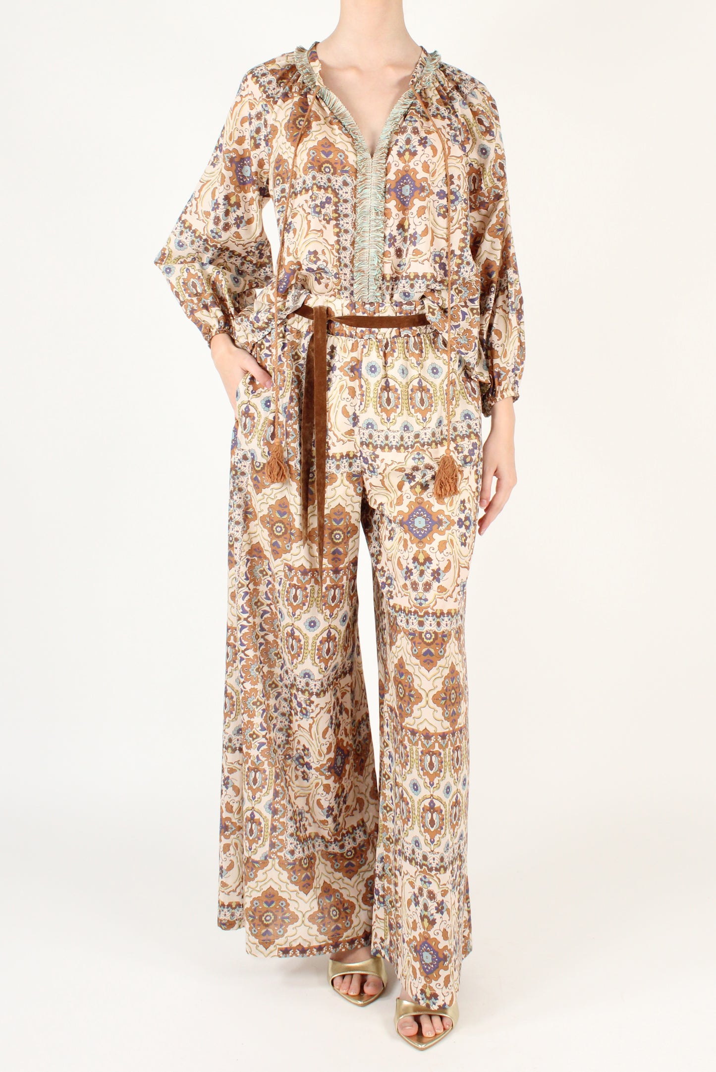 Ethnic Print Trousers