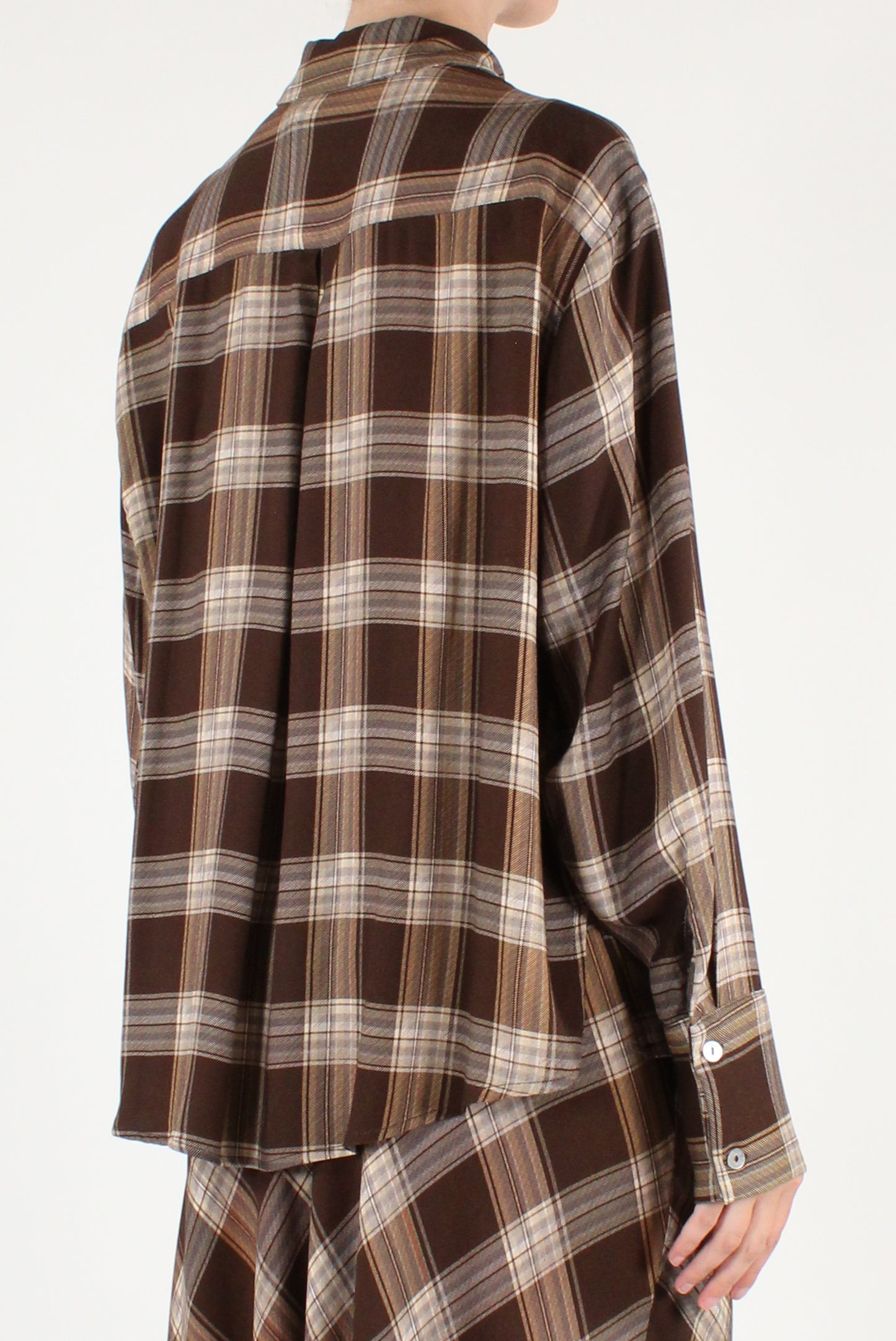 Camicia Stampa Tartan in Viscosa