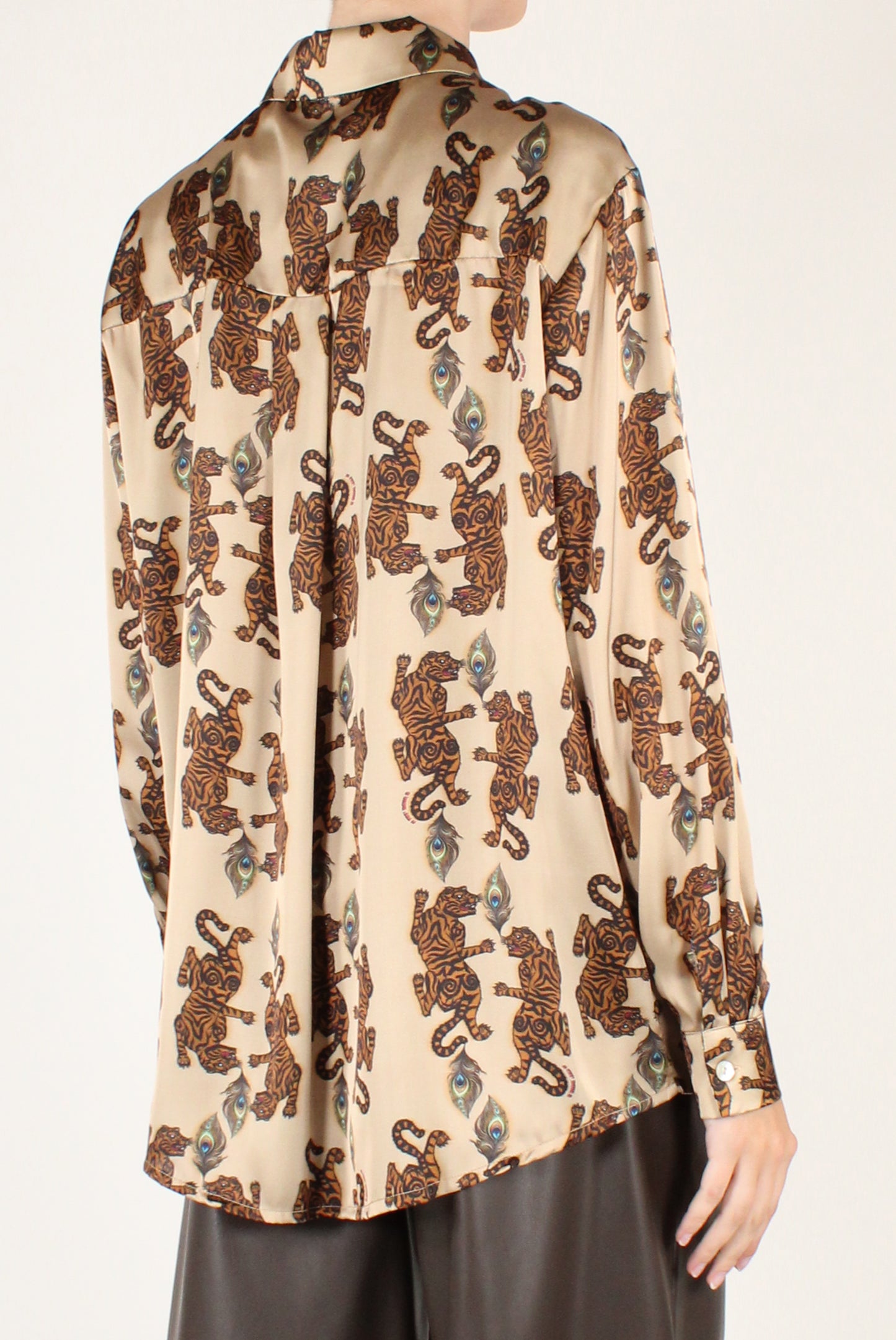 Camicia a Maniche Lunghe Stampa Tigri