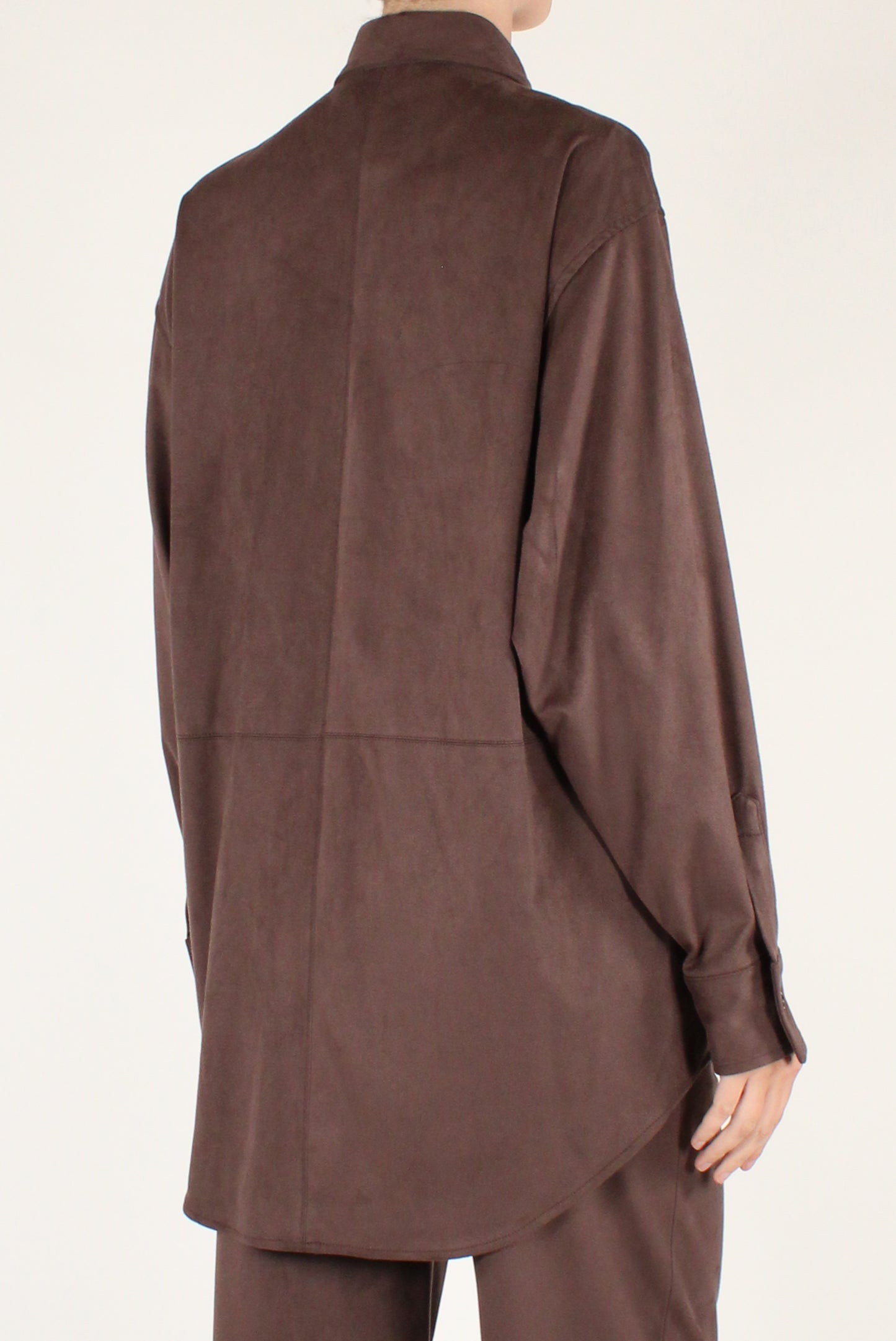Camicia Over in Eco Camoscio