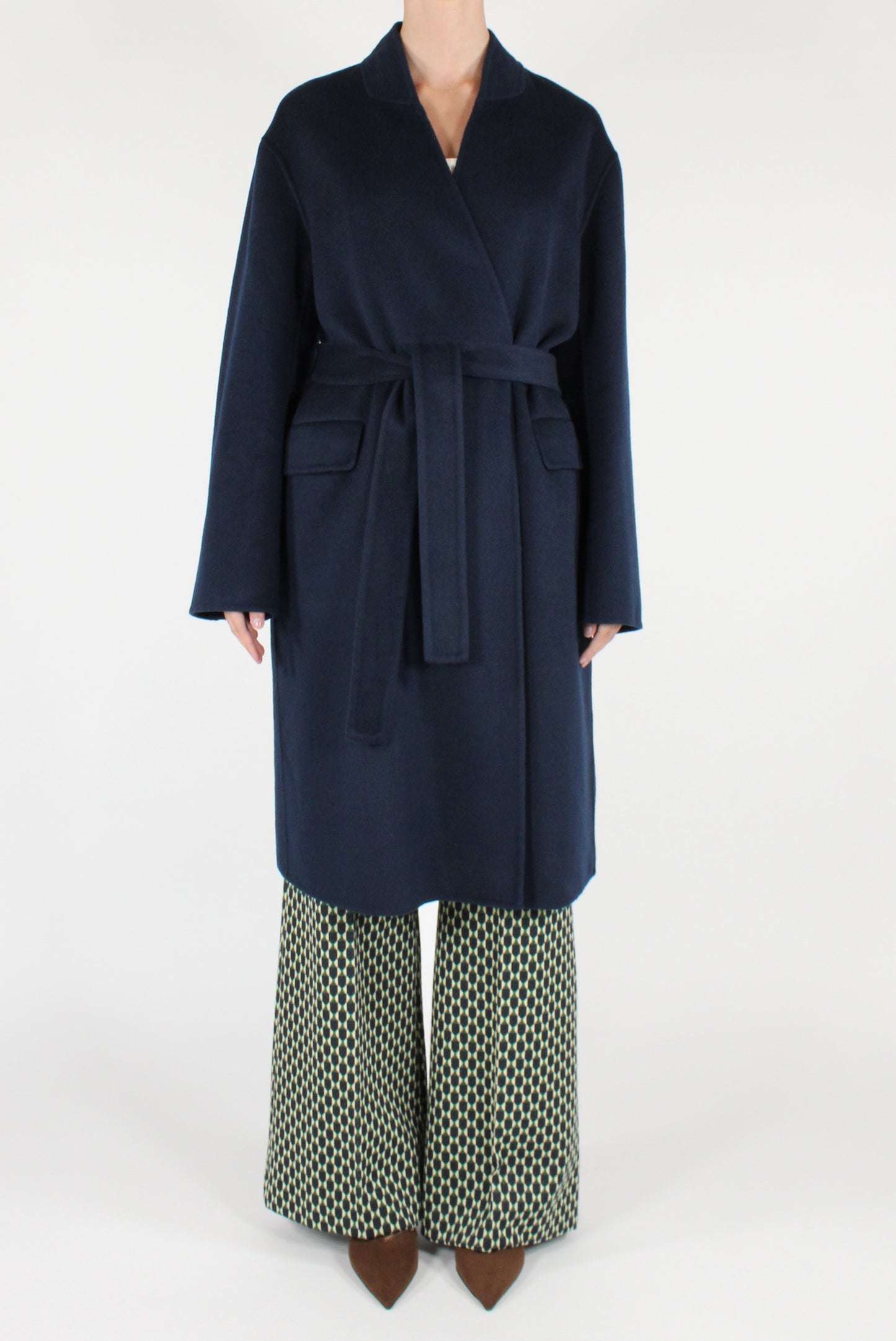 Cappotto in Misto Lana con Cintura