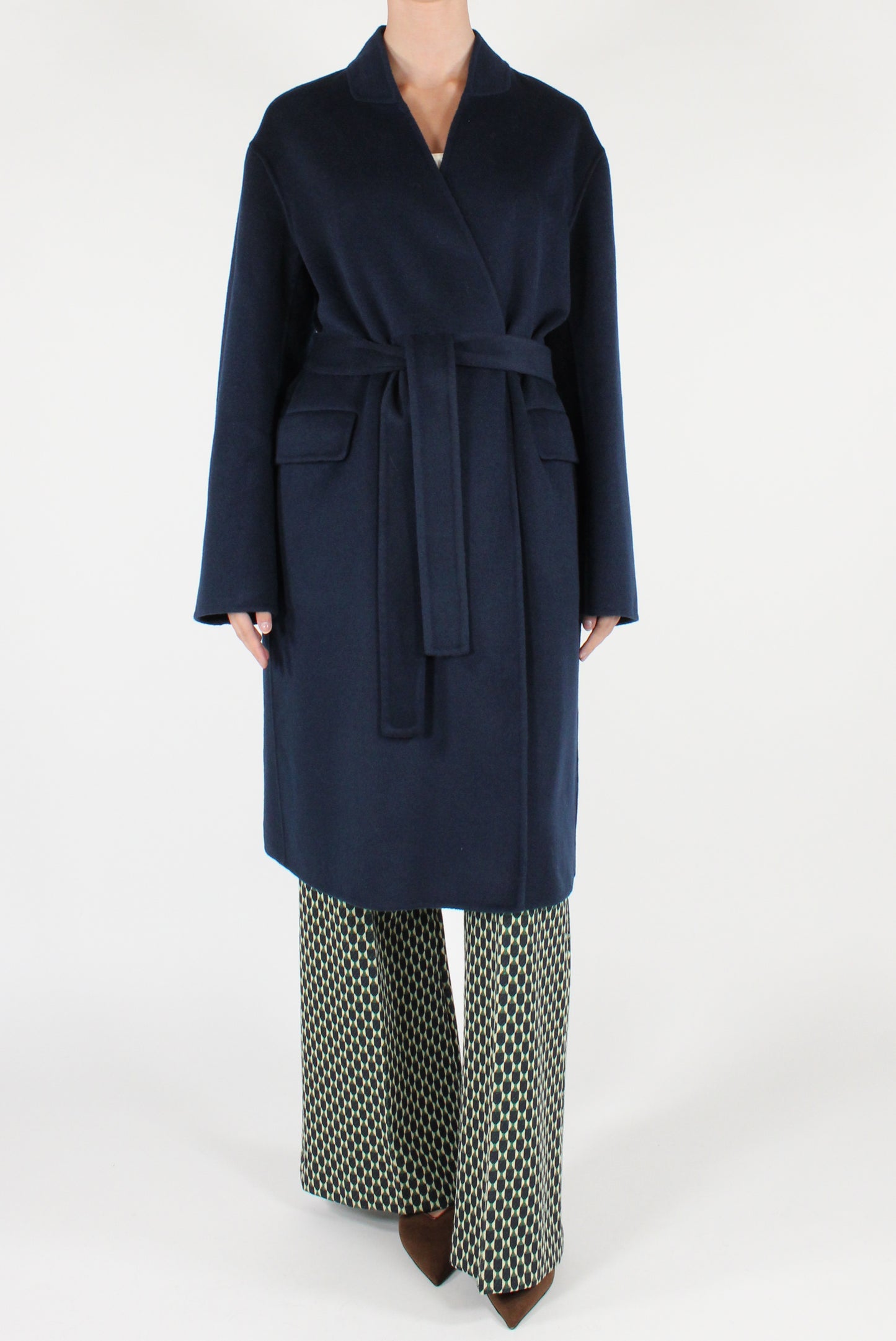 Cappotto in Misto Lana con Cintura