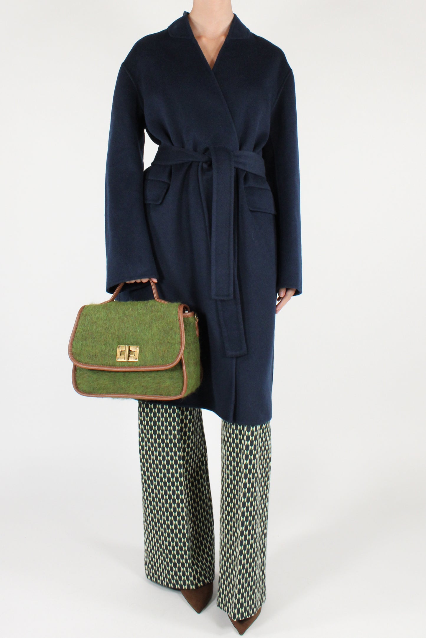 Cappotto in Misto Lana con Cintura