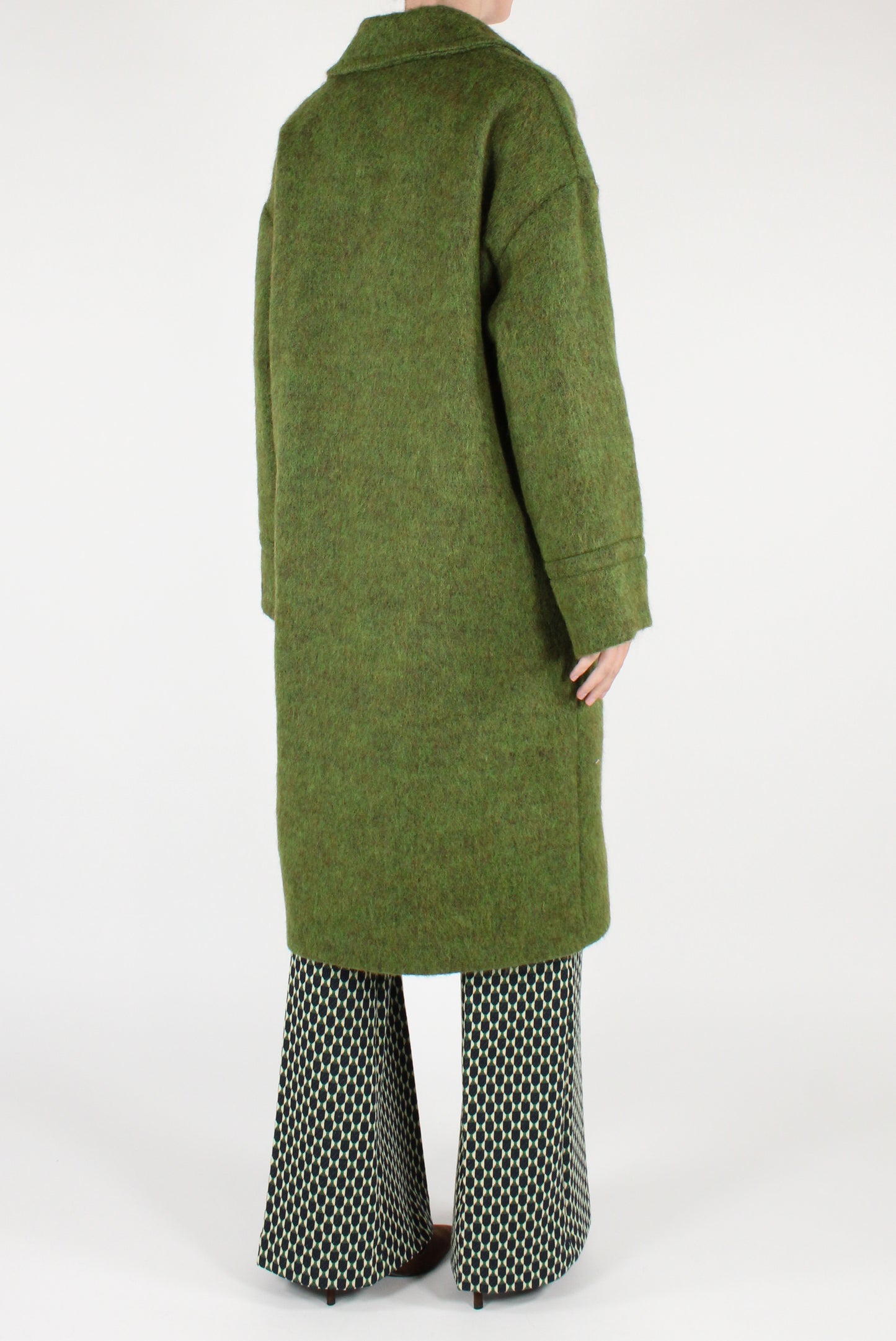 Double Breasted Wool Blend Coat