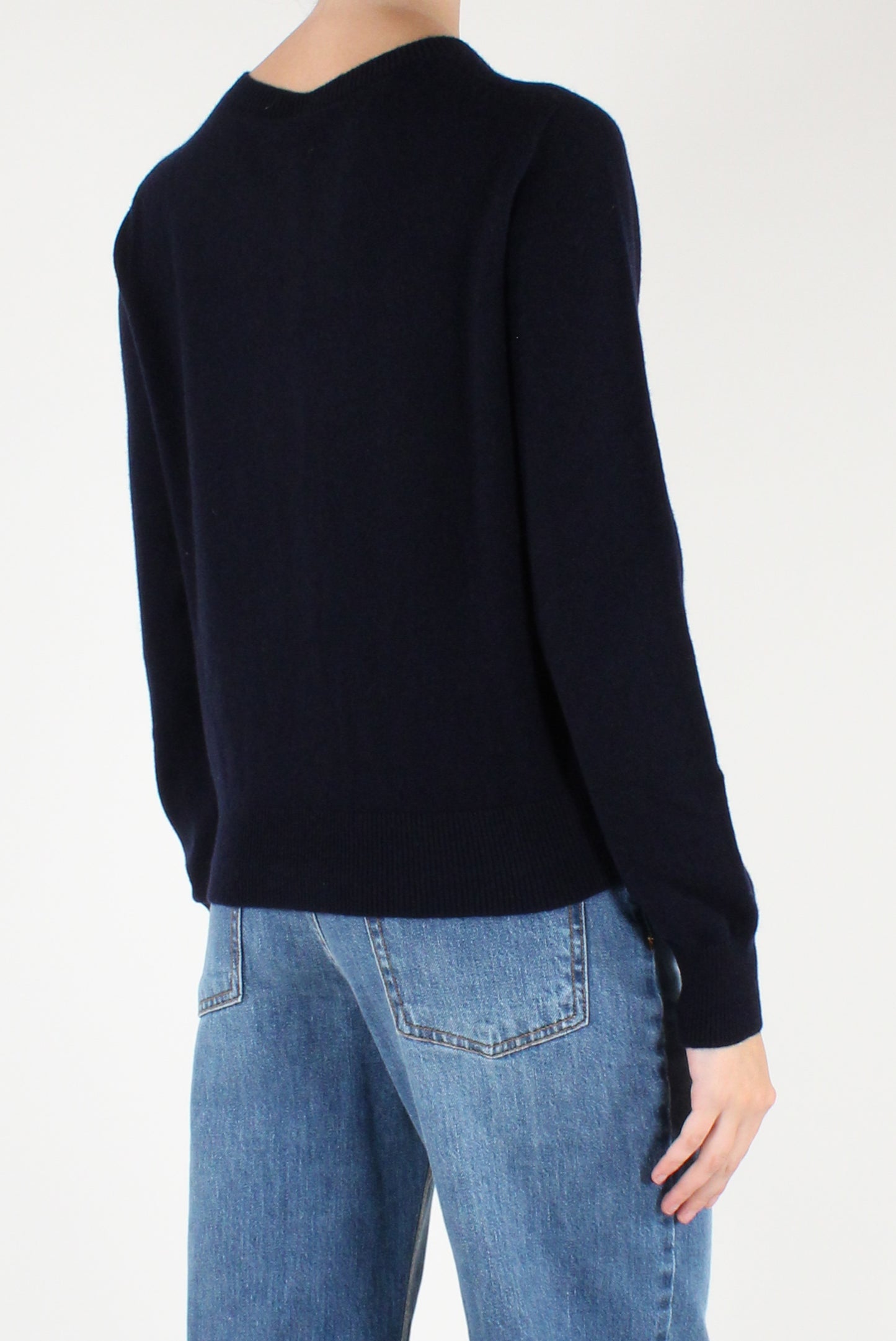 Cardigan Girocollo in Pura Lana
