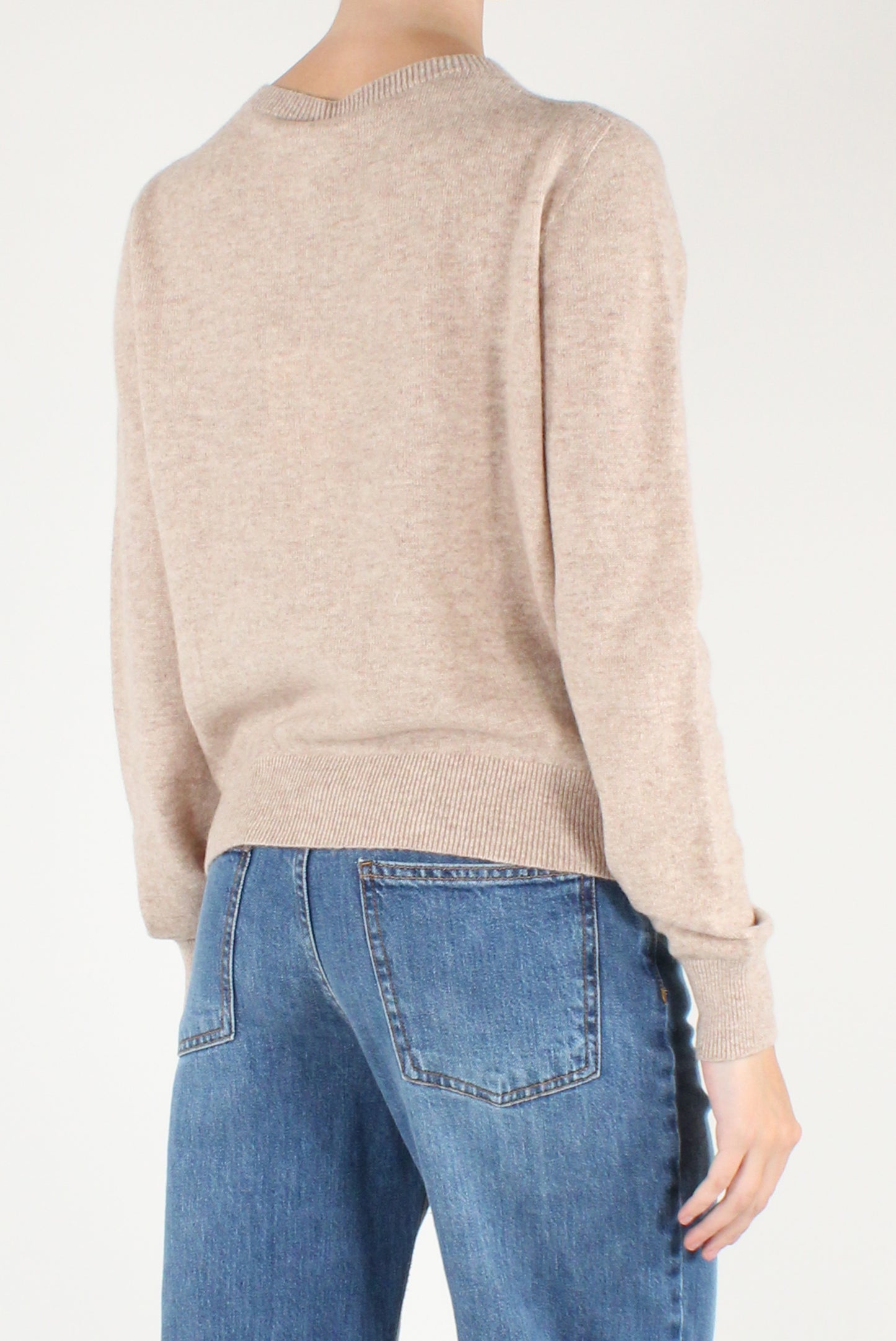 Cardigan Girocollo in Pura Lana