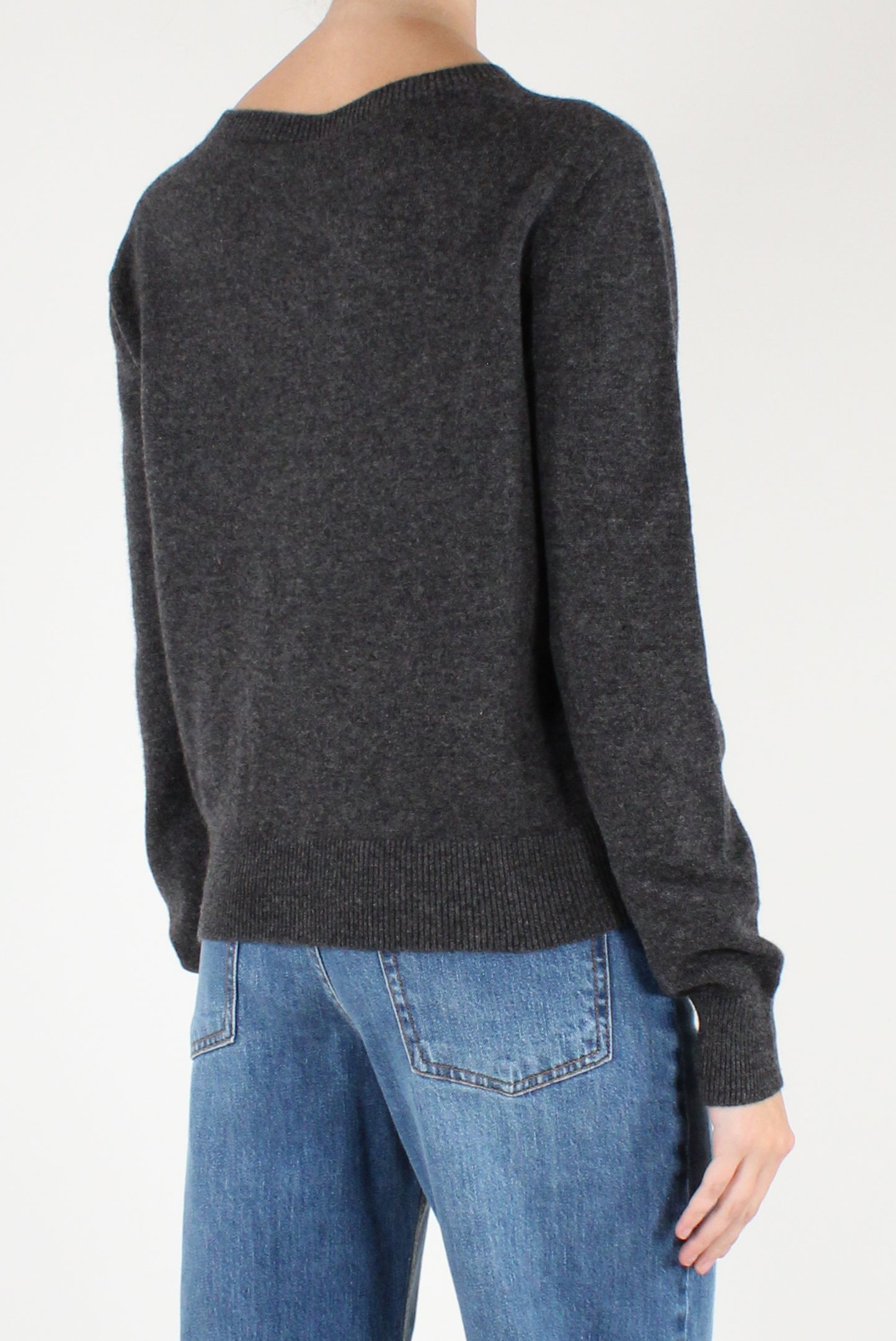 Cardigan Girocollo in Pura Lana
