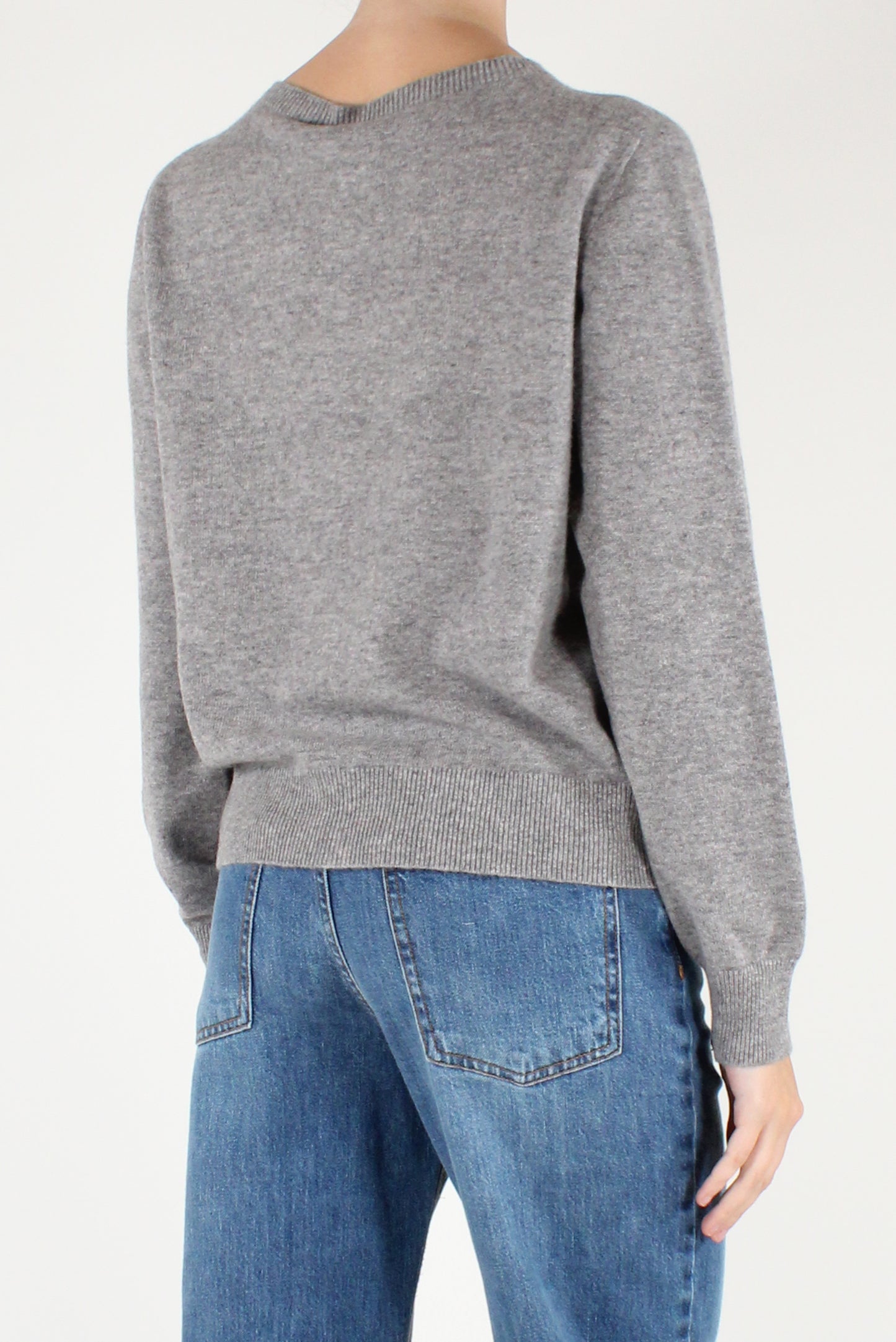 Cardigan Girocollo in Pura Lana
