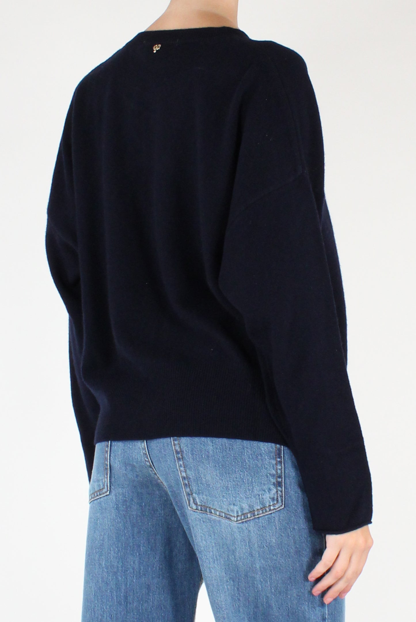 Cardigan Girocollo in Lana