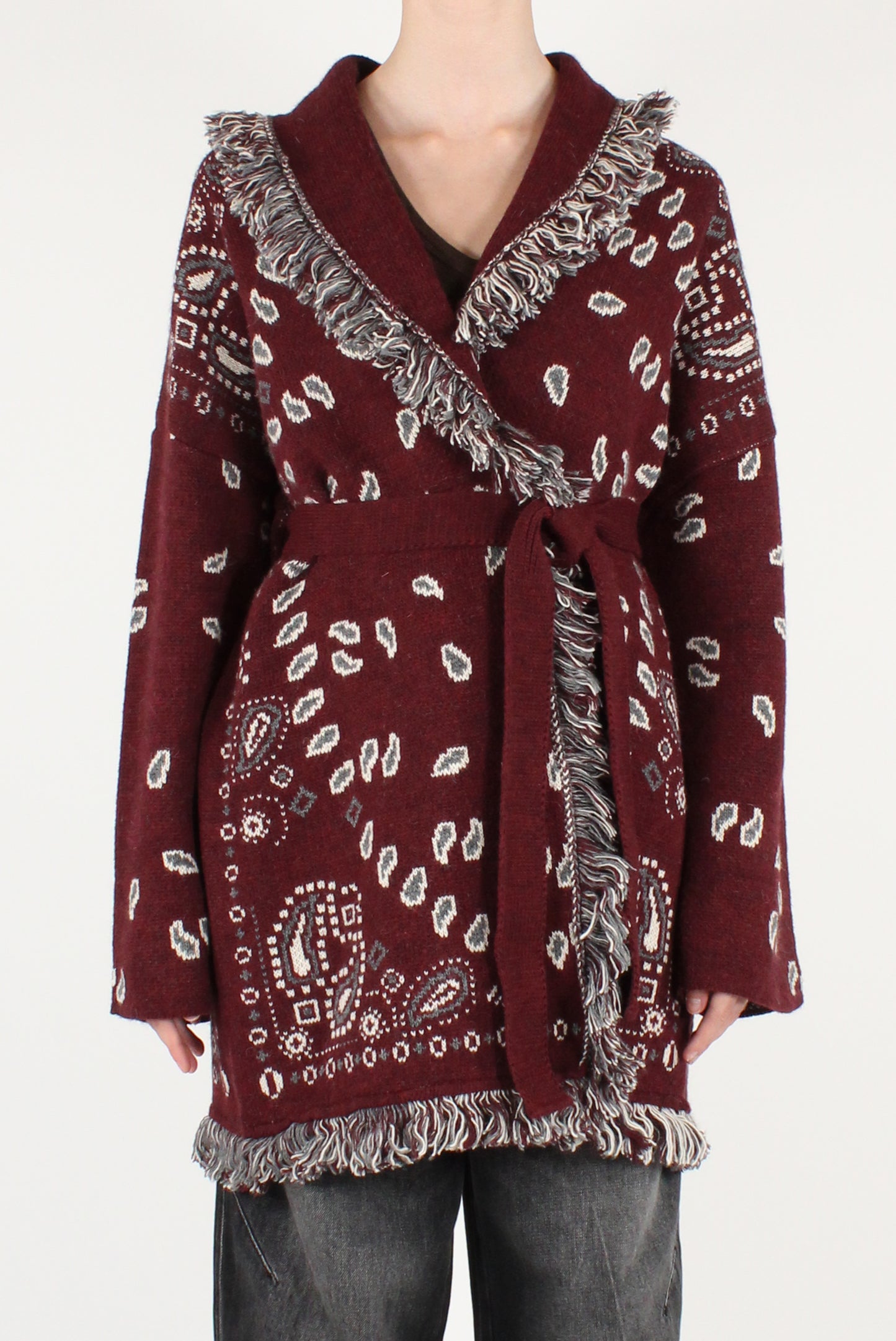 Cardigan Over Stampa Bandana