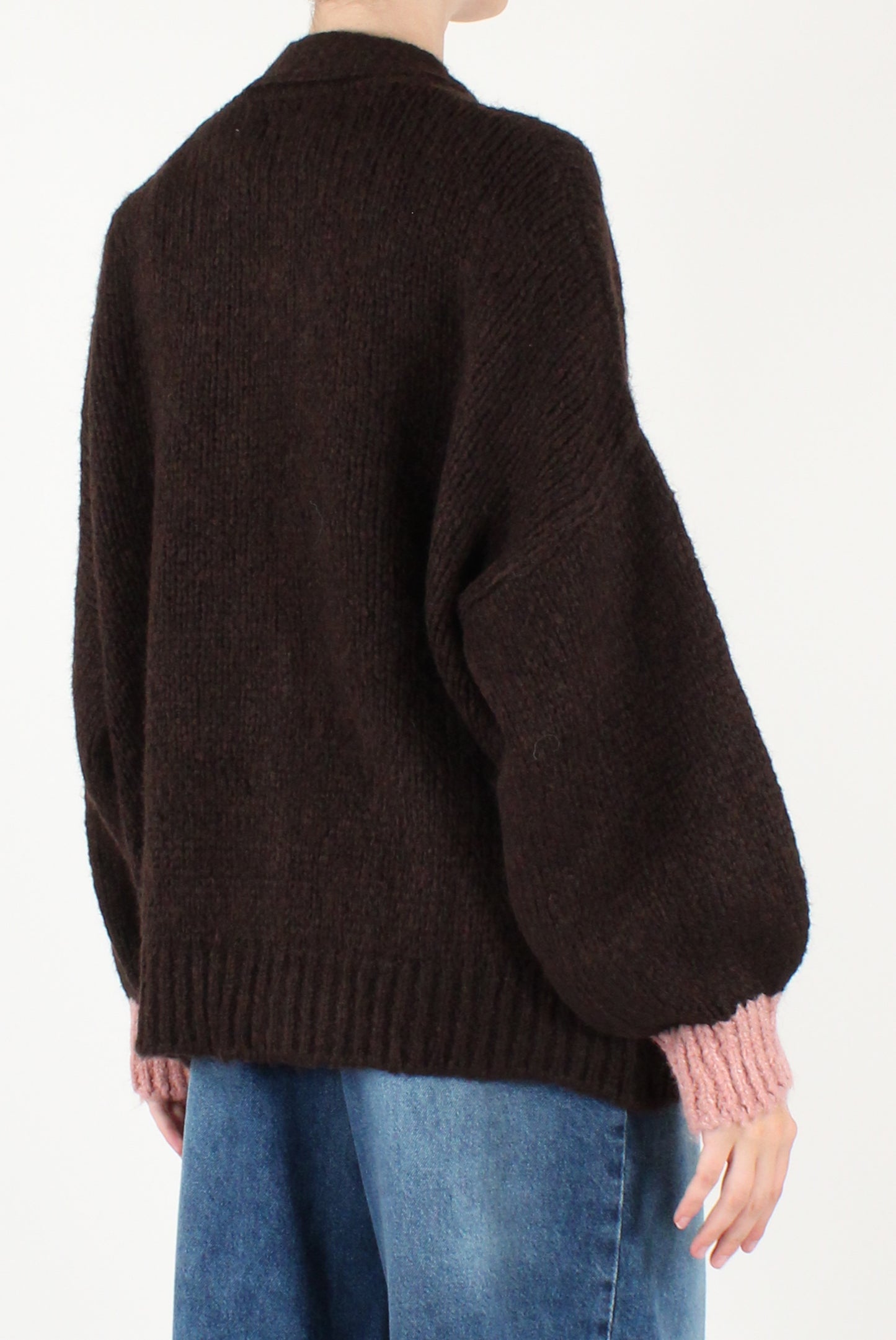 Cardigan Over Con Tasche