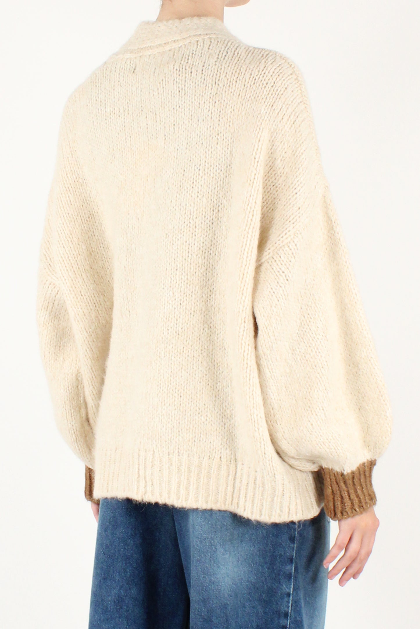 Cardigan Over Con Tasche