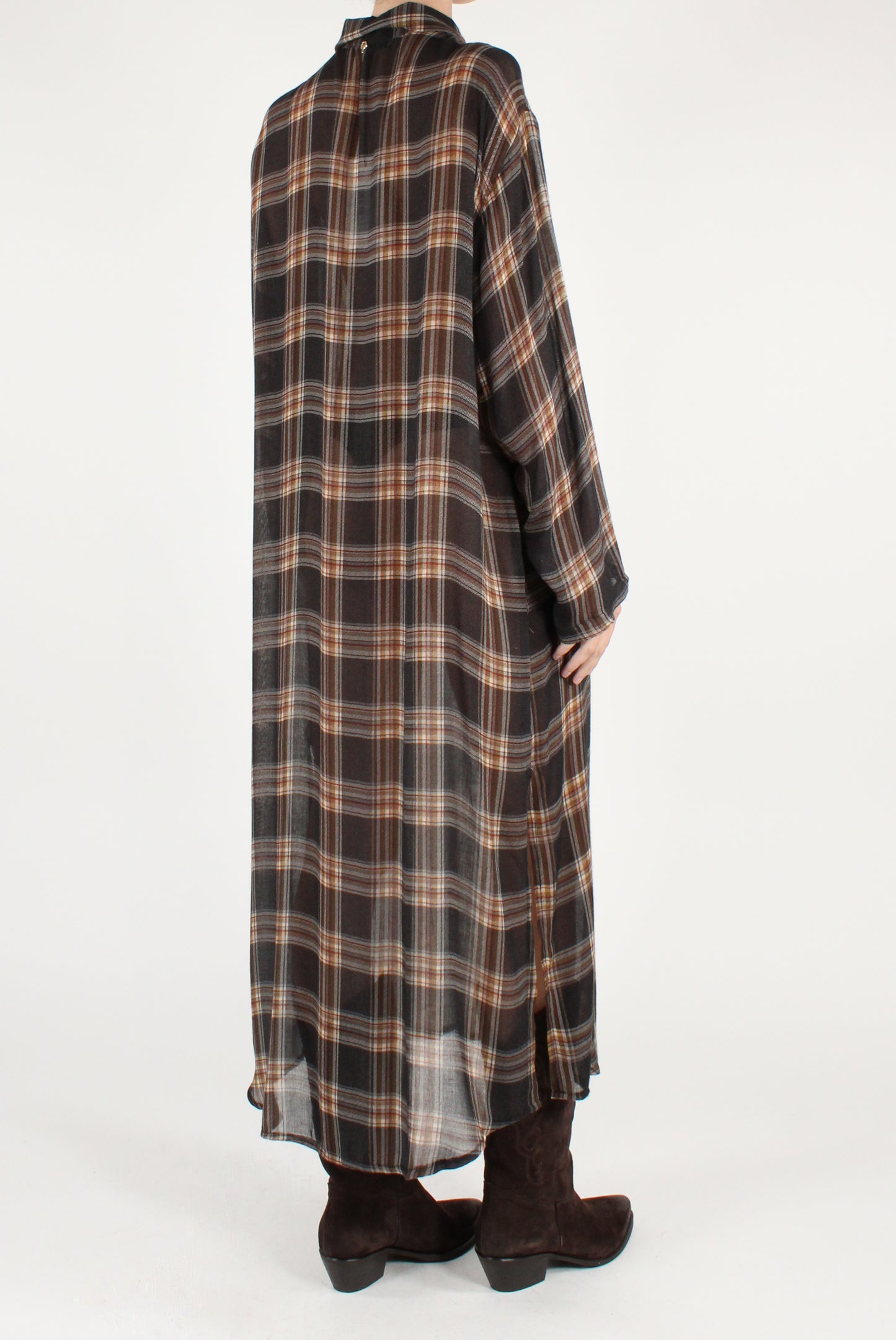 Tartan Pattern Chemisier Dress