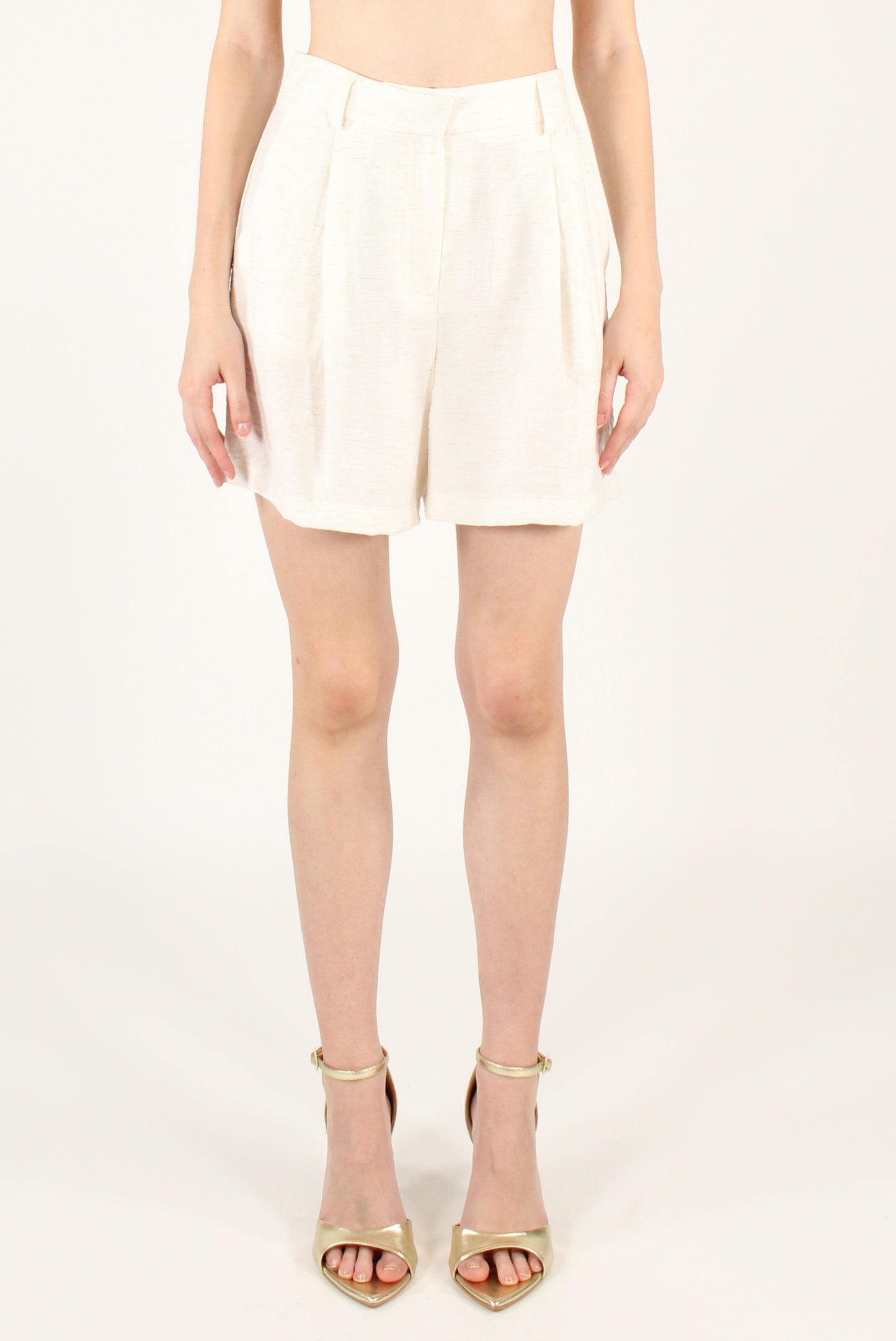 Viscose and Linen Blend Vest and Shorts Set