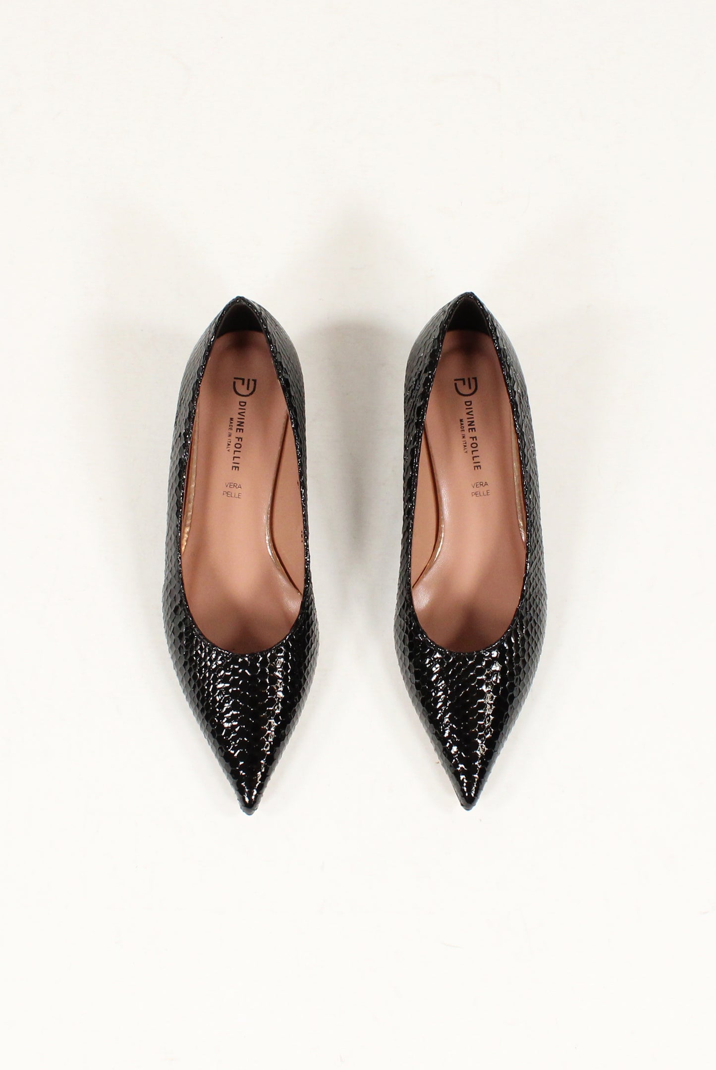 Décolleté Stampa Pitone in Vernice