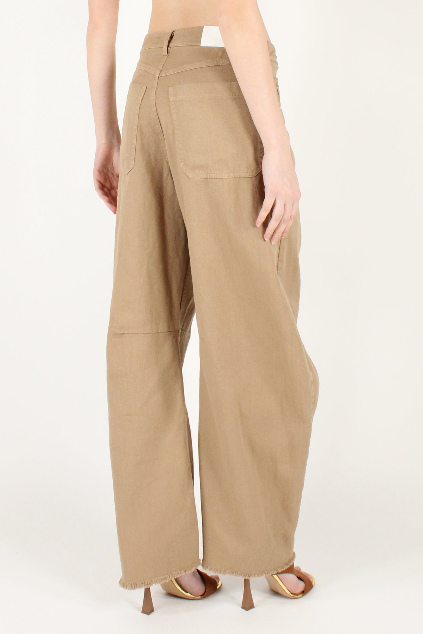 Jeans Balloon Ampio con Cuciture
