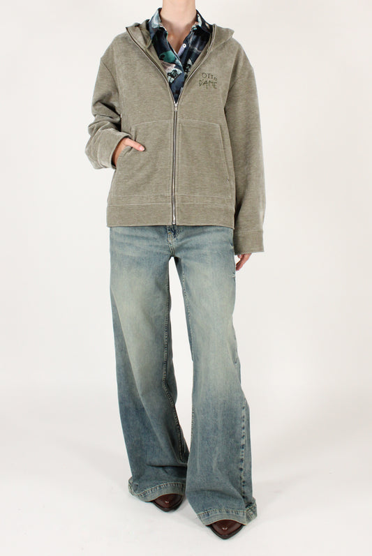 Felpa Over Effetto Vellutato