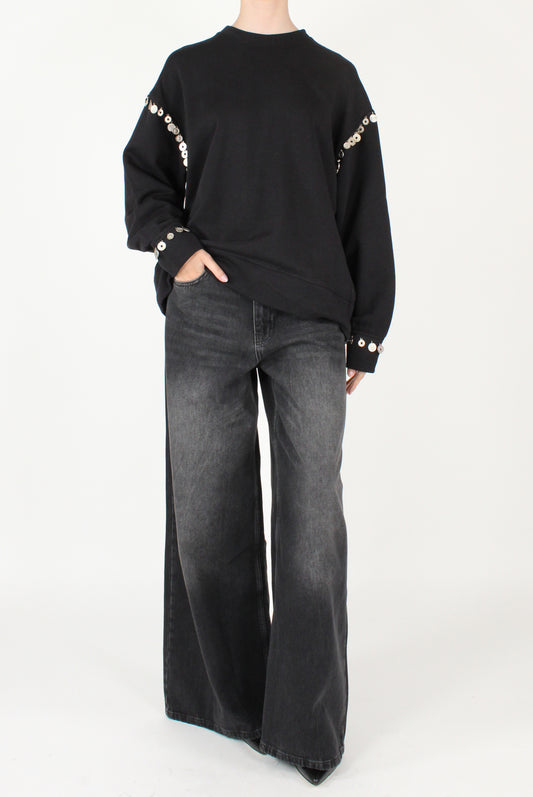 Felpa Over con Monetine