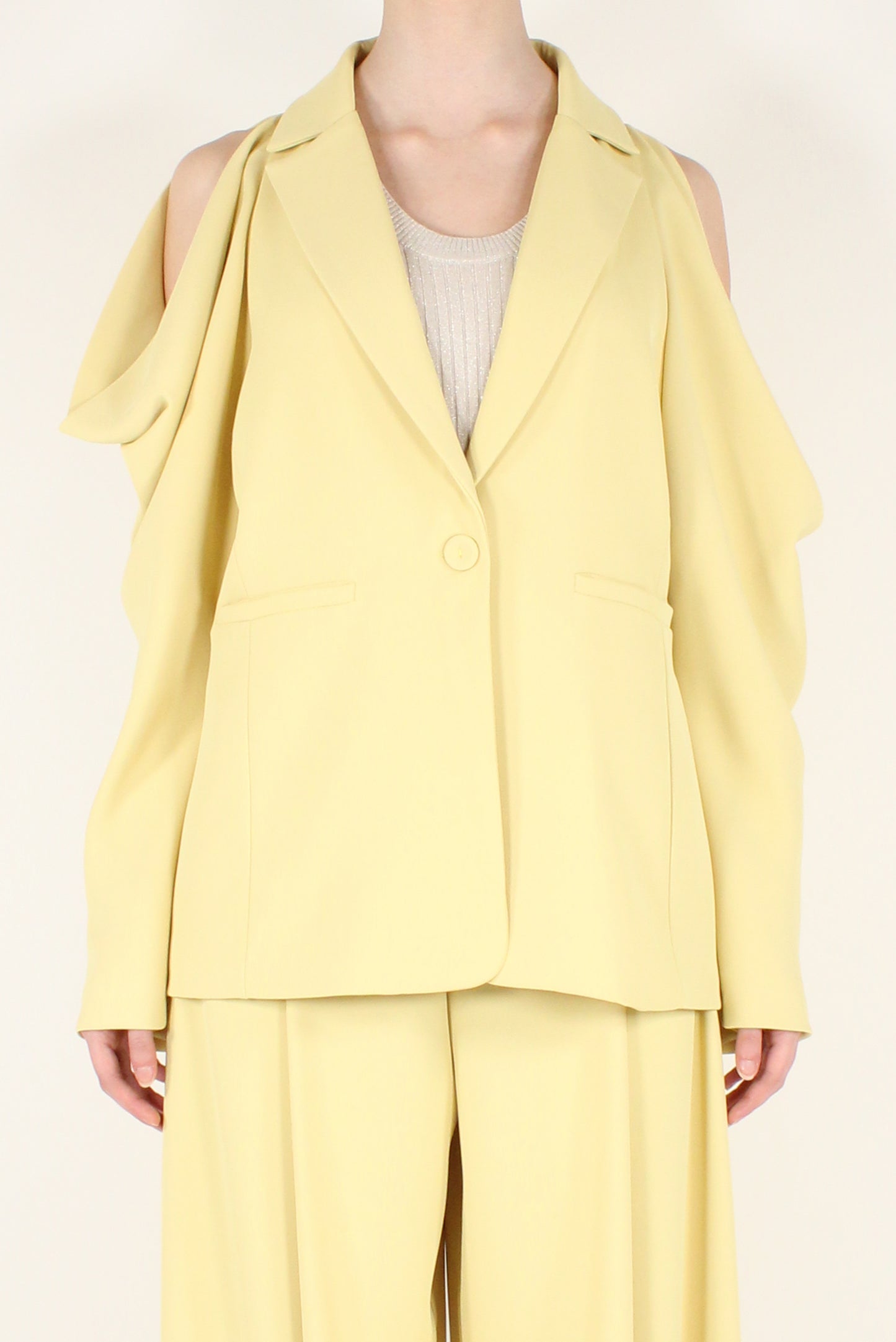 Single Breasted Jacket with Cut Out