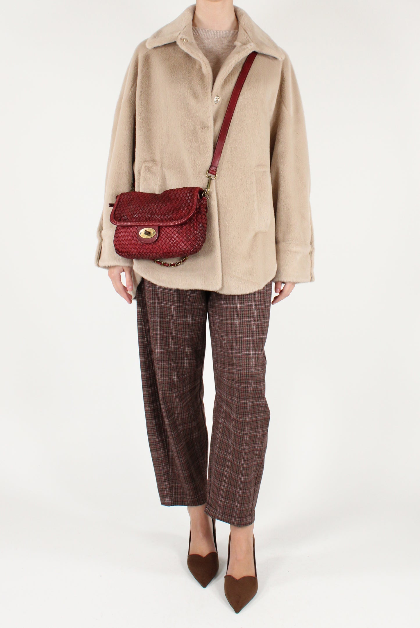 Giacca Over in Eco Pelliccia